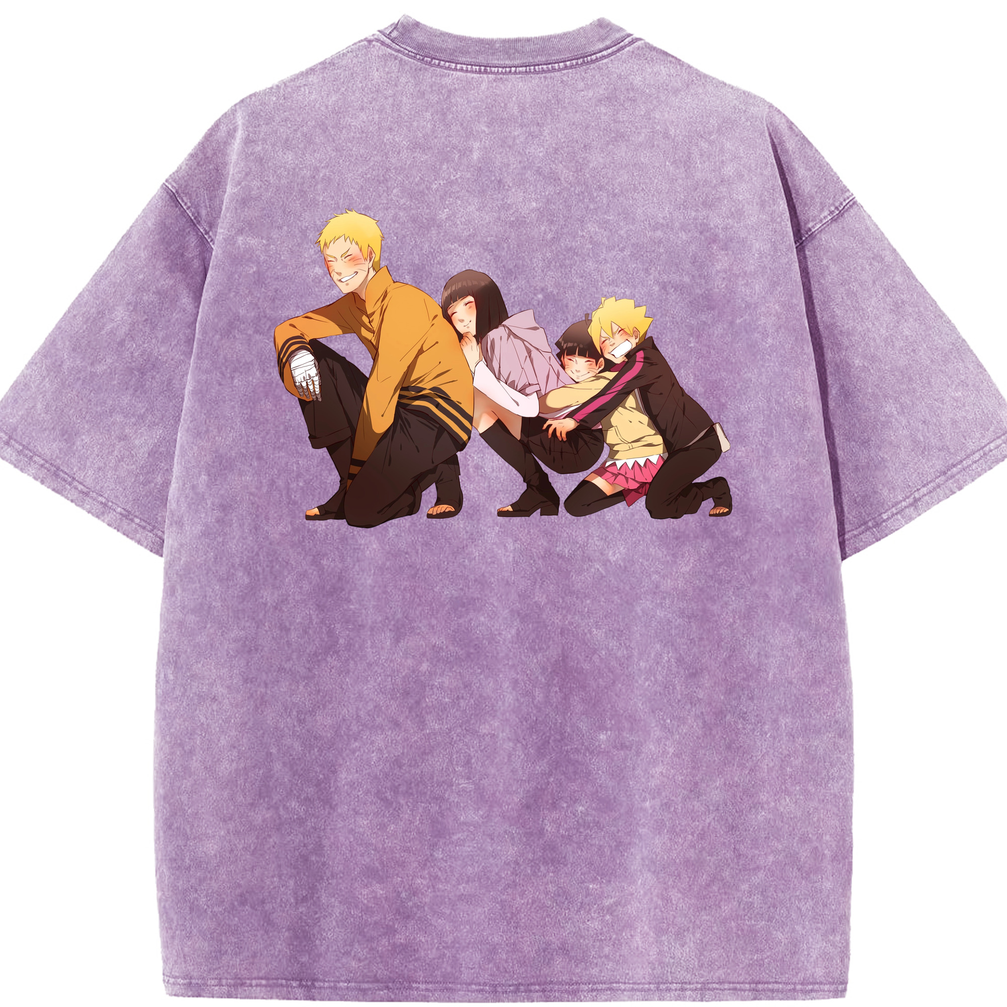 （画像用） NARUTO -ナルト- うずまき ナルト Uzumaki Naruto 綿100% ヴィンテージ風 半袖Tシャツ（背面プリント）