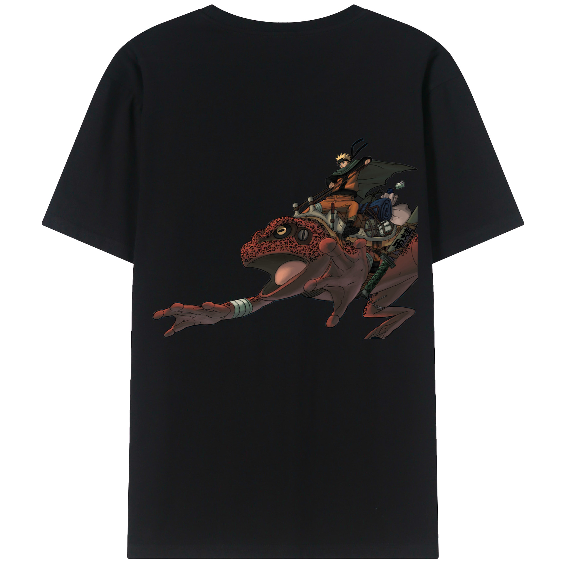（画像用） NARUTO -ナルト- うずまき ナルト Uzumaki Naruto 綿100％ メンズ半袖Tシャツ（バックプリント） 通気性