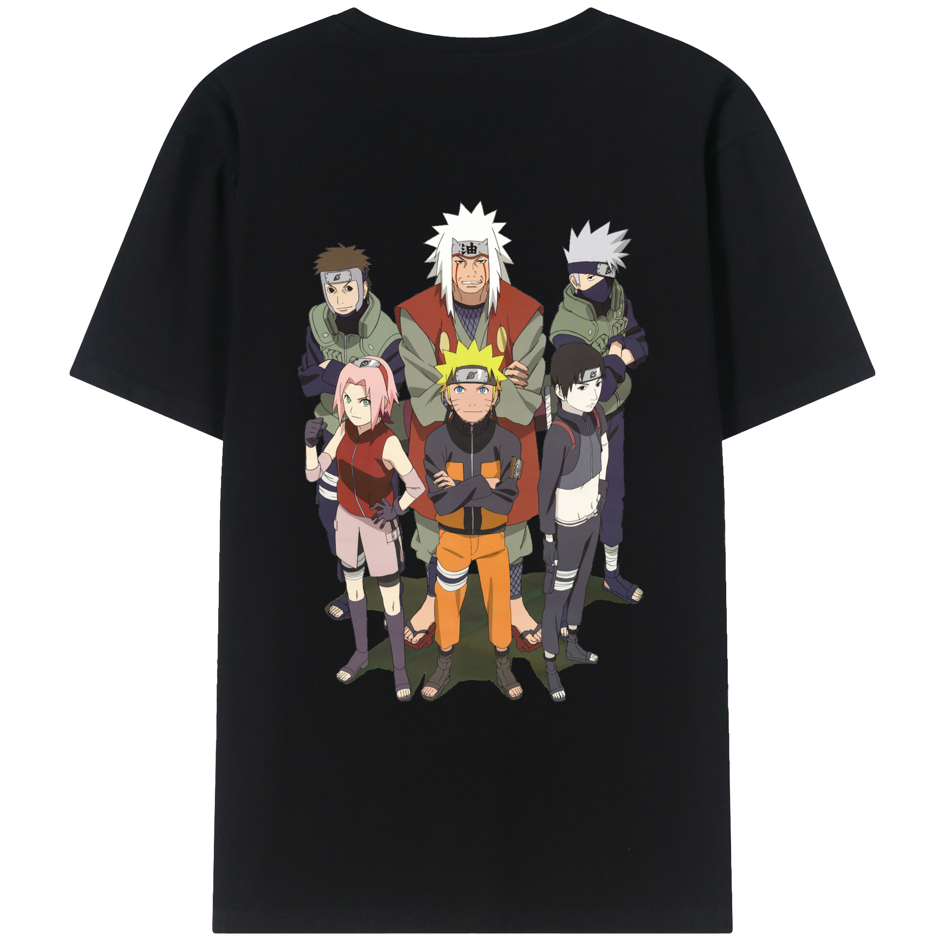 （画像用） NARUTO -ナルト- うずまき ナルト Uzumaki Naruto 綿100％ メンズ半袖Tシャツ（バックプリント） 通気性