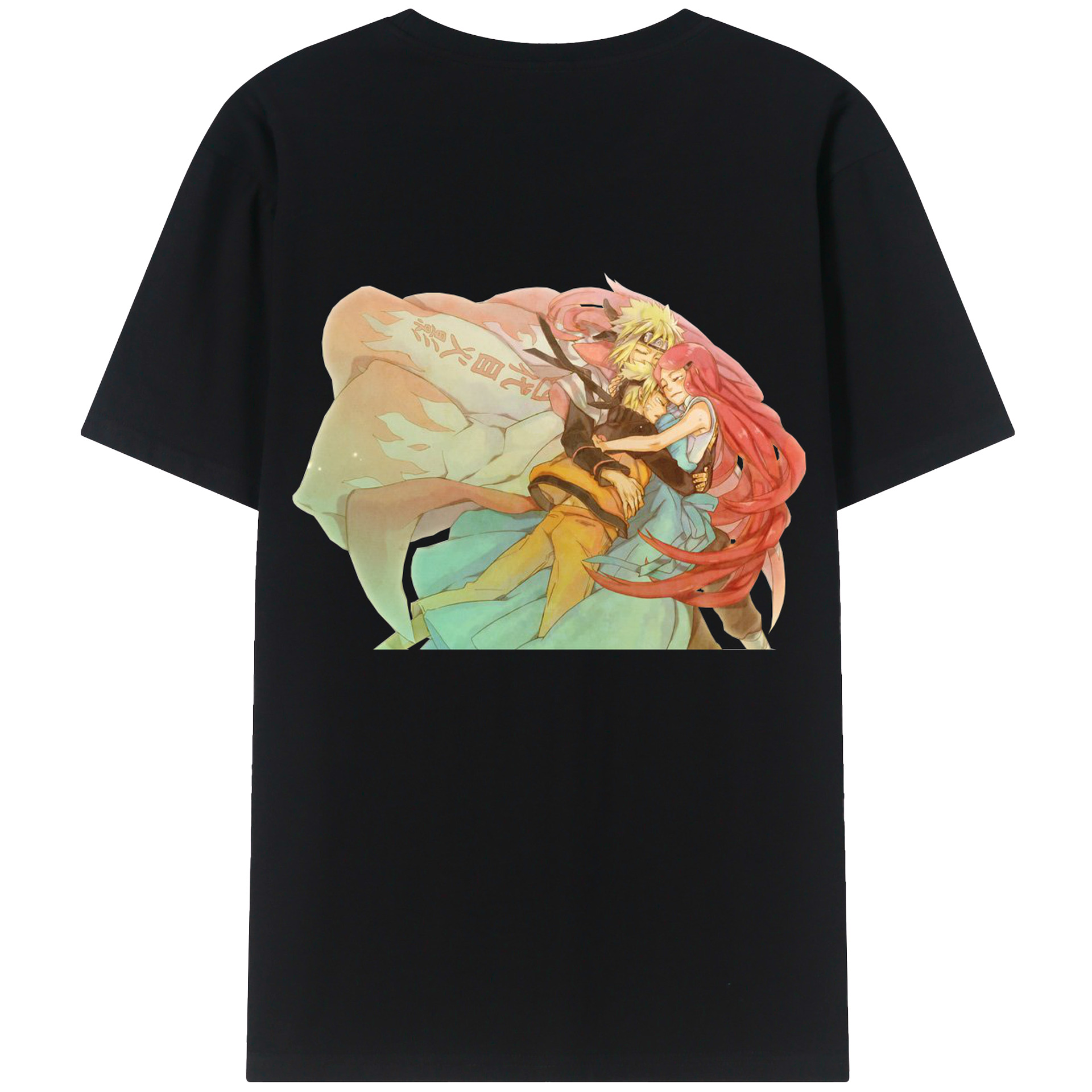 （画像用） NARUTO -ナルト- うずまき ナルト Uzumaki Naruto 綿100％ メンズ半袖Tシャツ（バックプリント） 通気性
