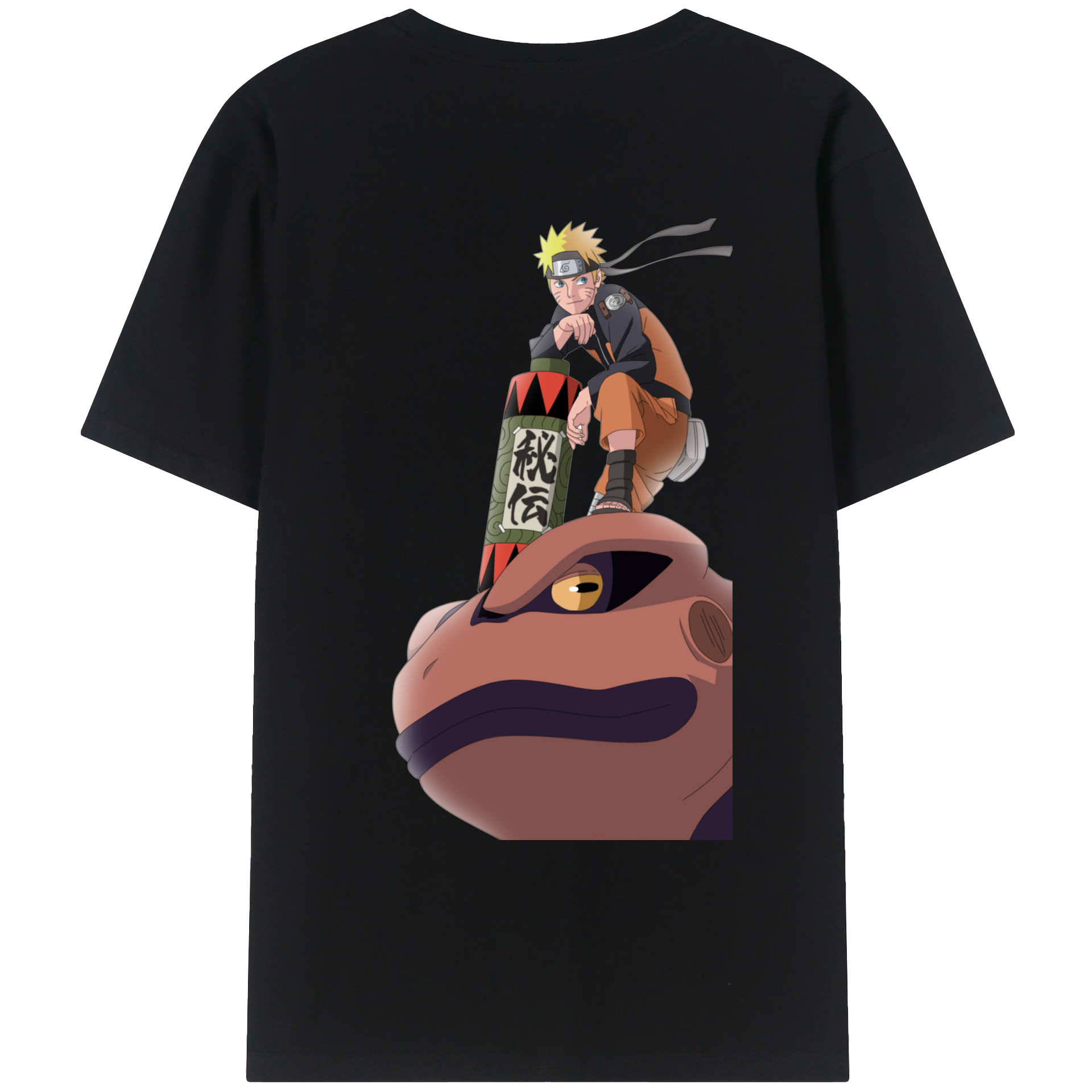 （画像用） NARUTO -ナルト- うずまき ナルト Uzumaki Naruto 綿100％ メンズ半袖Tシャツ（バックプリント） 通気性