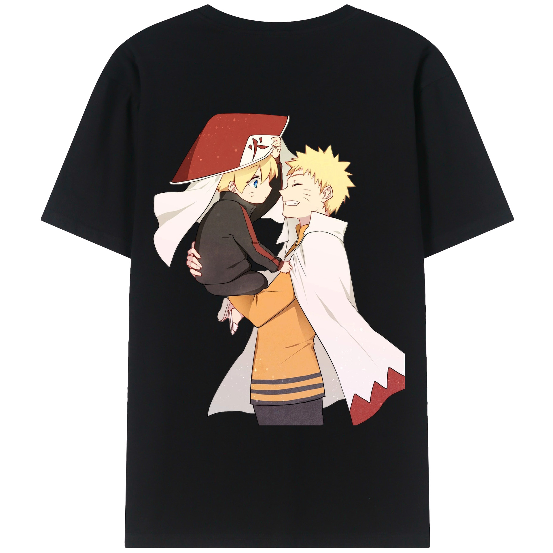 （画像用） NARUTO -ナルト- うずまき ナルト Uzumaki Naruto 綿100％ メンズ半袖Tシャツ（バックプリント） 通気性