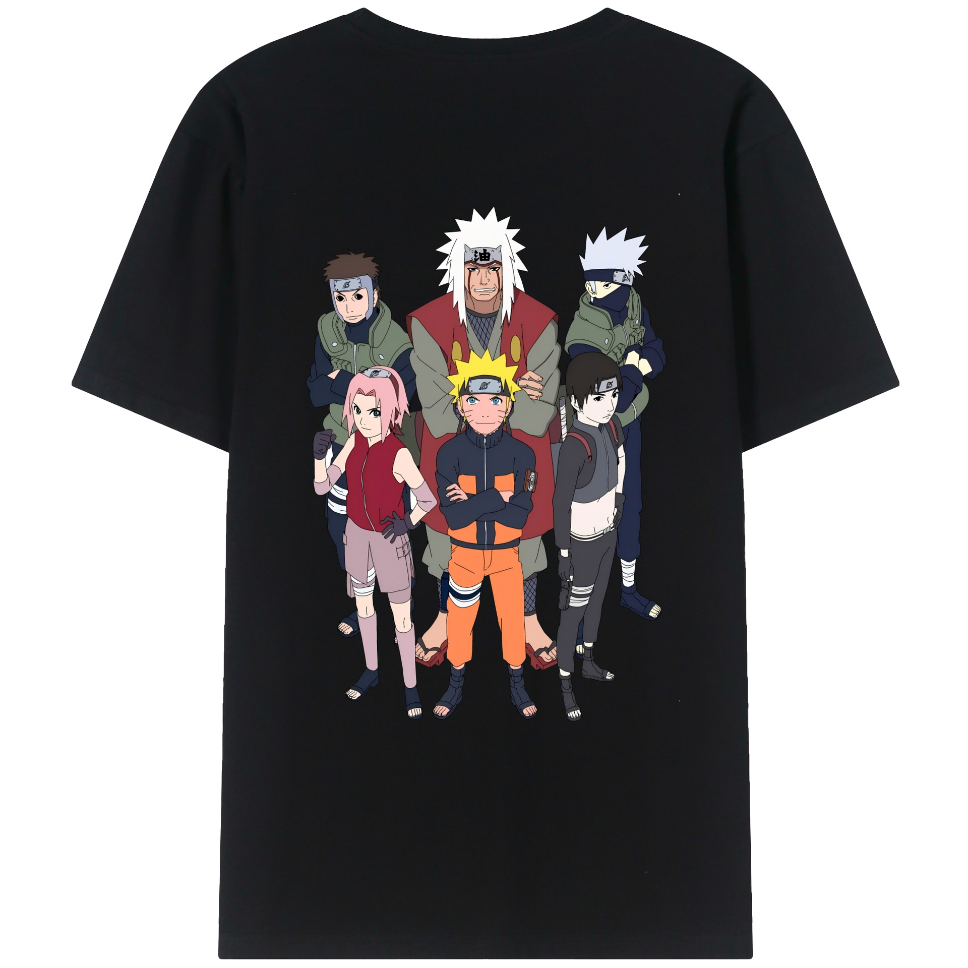 （画像用） NARUTO -ナルト- うずまき ナルト Uzumaki Naruto 綿100％ メンズ半袖Tシャツ（バックプリント） 通気性