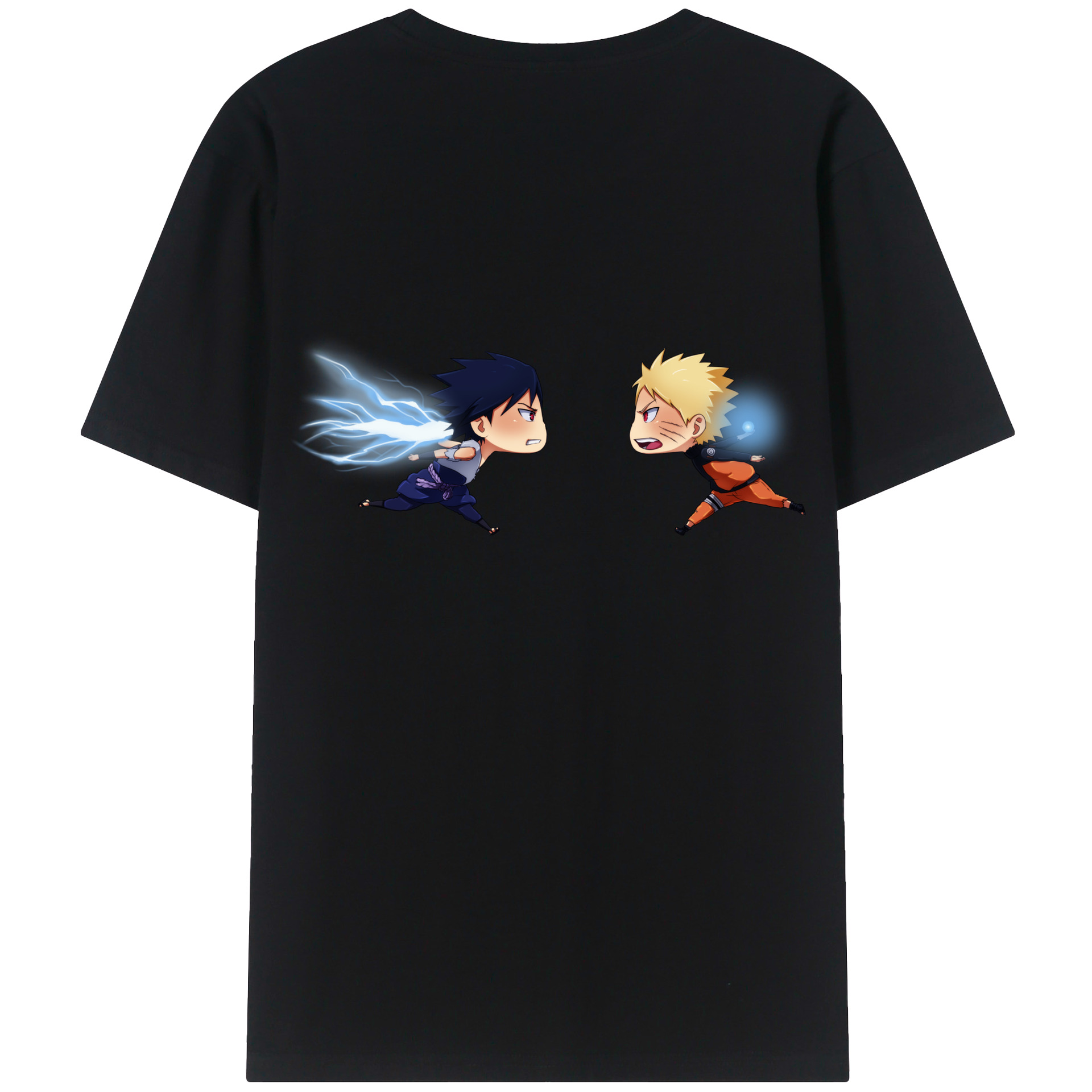 （画像用） NARUTO -ナルト- うずまき ナルト Uzumaki Naruto 綿100％ メンズ半袖Tシャツ（バックプリント） 通気性