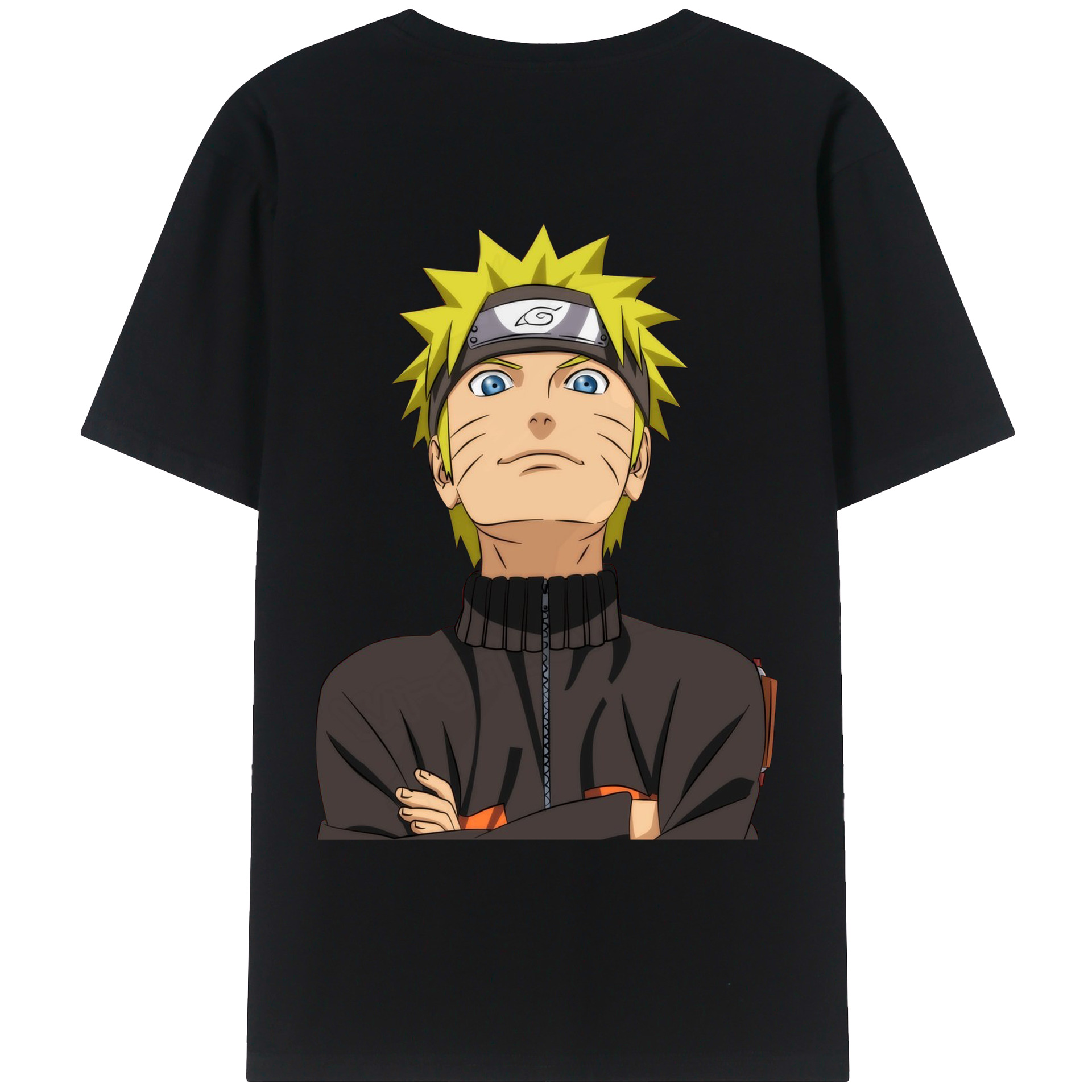 （画像用） NARUTO -ナルト- うずまき ナルト Uzumaki Naruto 綿100％ メンズ半袖Tシャツ（バックプリント） 通気性