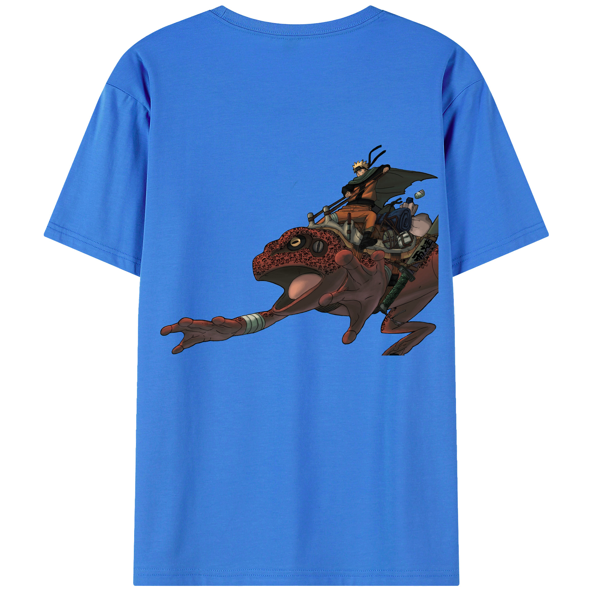 （画像用） NARUTO -ナルト- うずまき ナルト Uzumaki Naruto 綿100％ メンズ半袖Tシャツ（バックプリント） 通気性