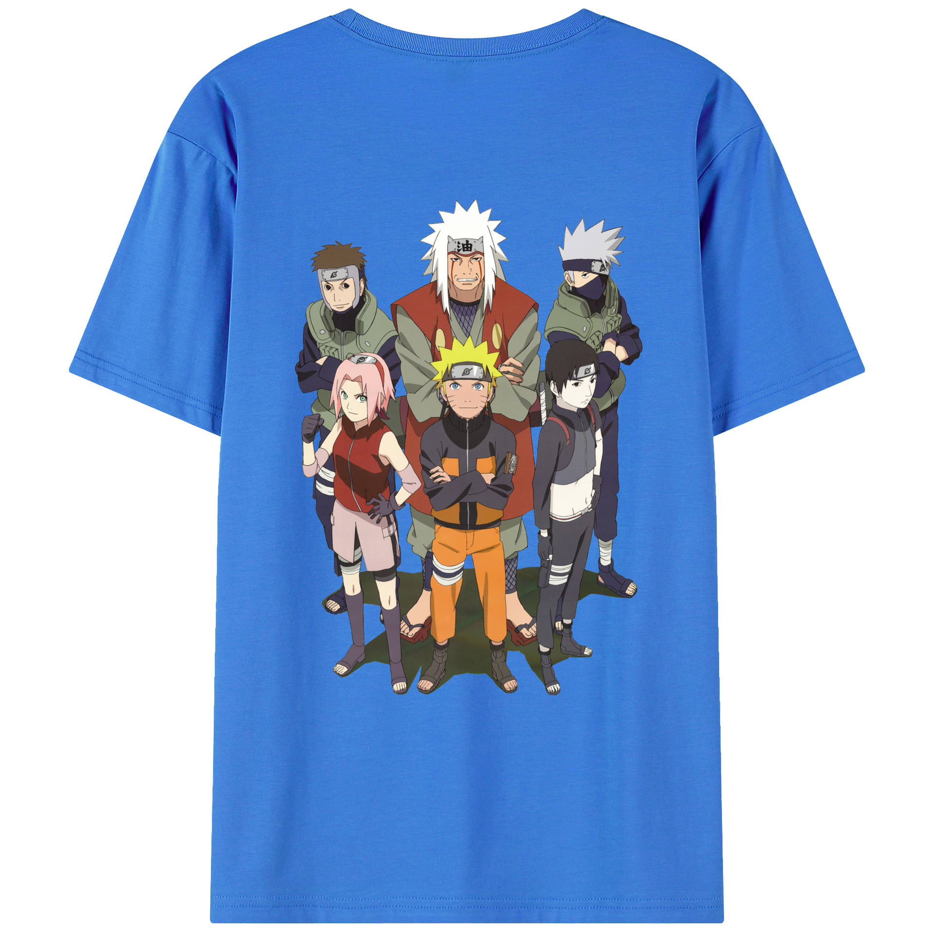 （画像用） NARUTO -ナルト- うずまき ナルト Uzumaki Naruto 綿100％ メンズ半袖Tシャツ（バックプリント） 通気性