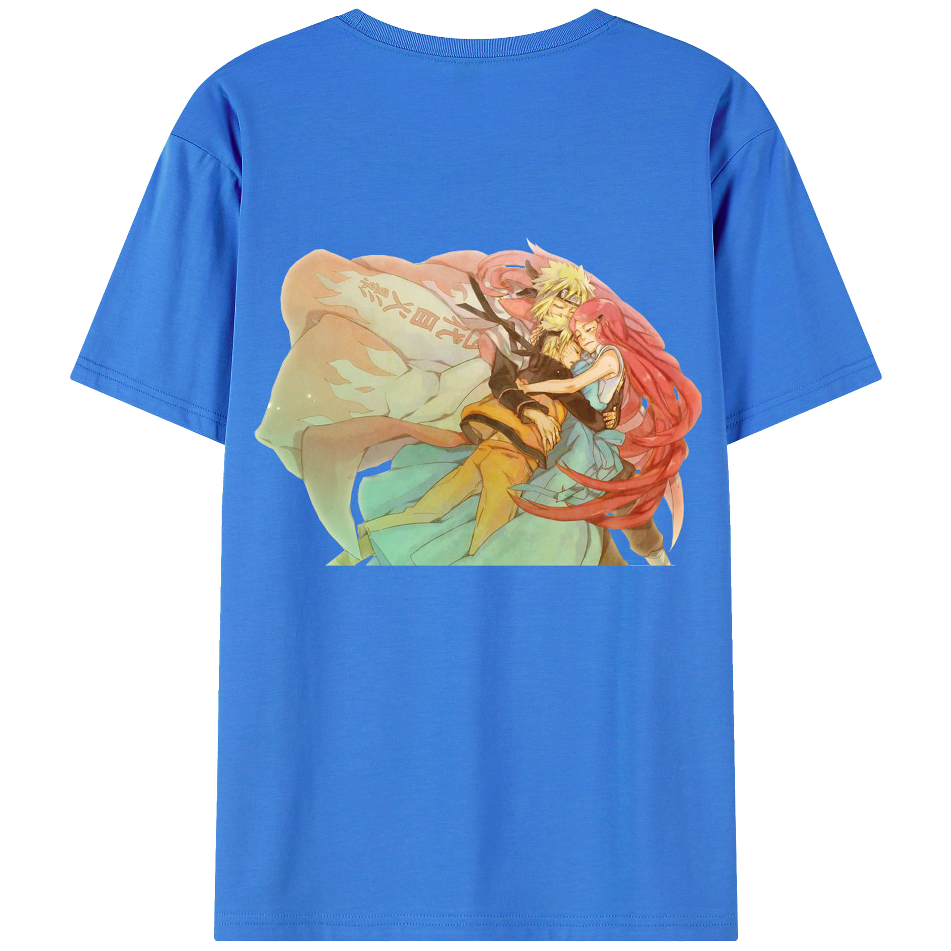 （画像用） NARUTO -ナルト- うずまき ナルト Uzumaki Naruto 綿100％ メンズ半袖Tシャツ（バックプリント） 通気性