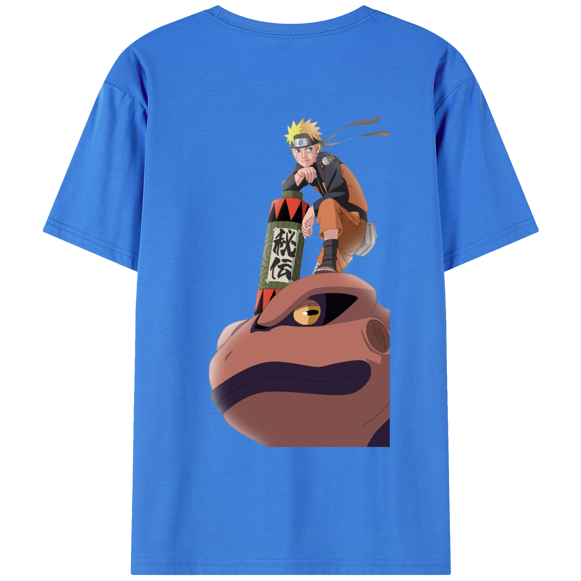 （画像用） NARUTO -ナルト- うずまき ナルト Uzumaki Naruto 綿100％ メンズ半袖Tシャツ（バックプリント） 通気性