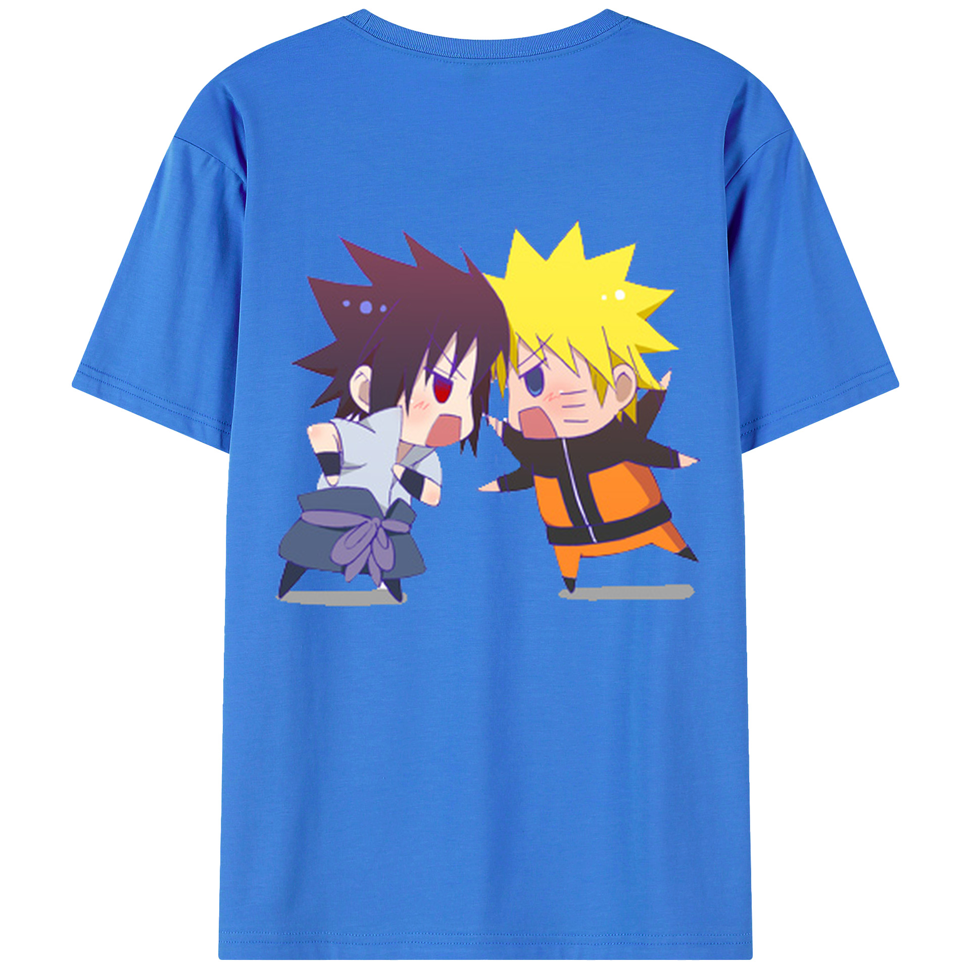 （画像用） NARUTO -ナルト- うずまき ナルト Uzumaki Naruto 綿100％ メンズ半袖Tシャツ（バックプリント） 通気性