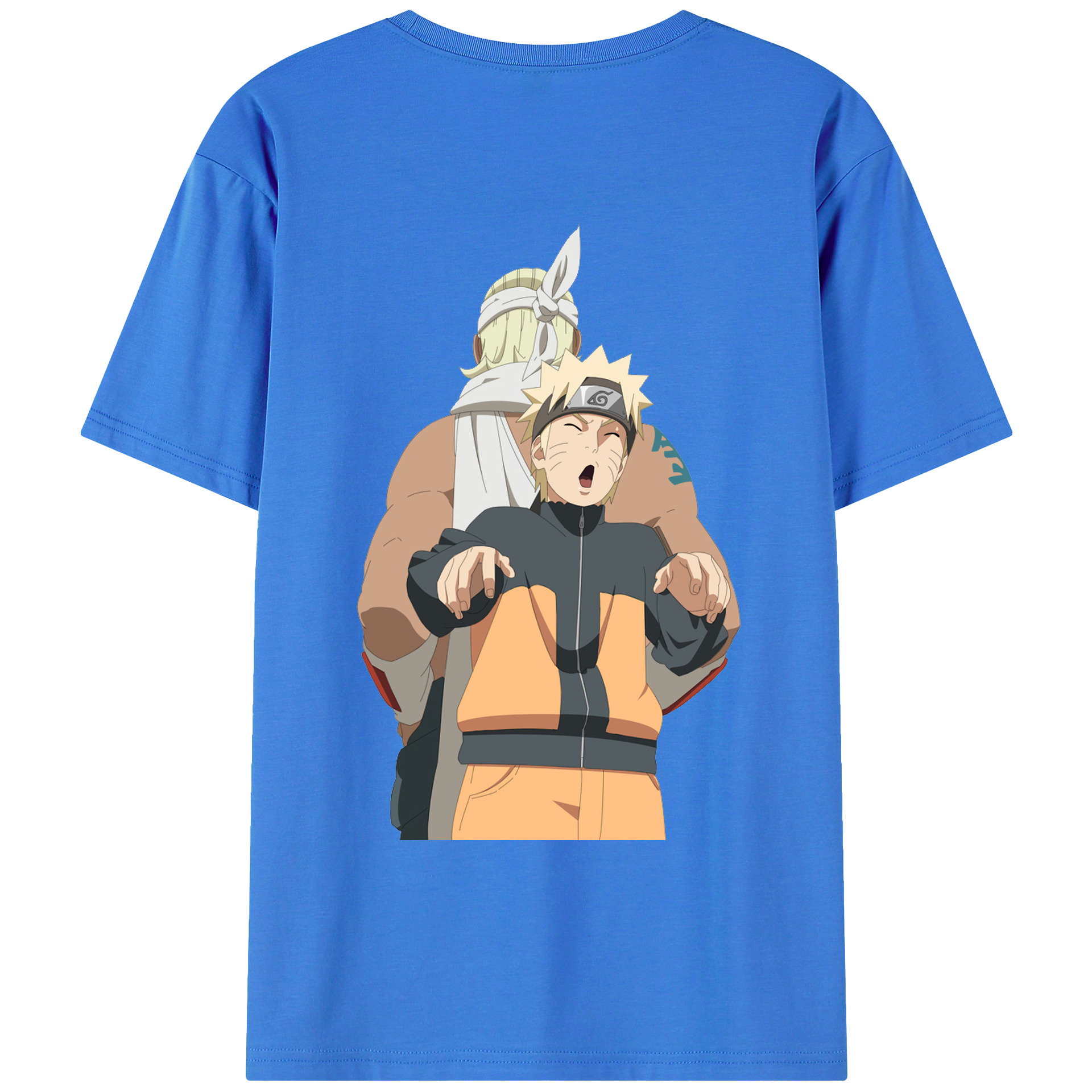 （画像用） NARUTO -ナルト- うずまき ナルト Uzumaki Naruto 綿100％ メンズ半袖Tシャツ（バックプリント） 通気性