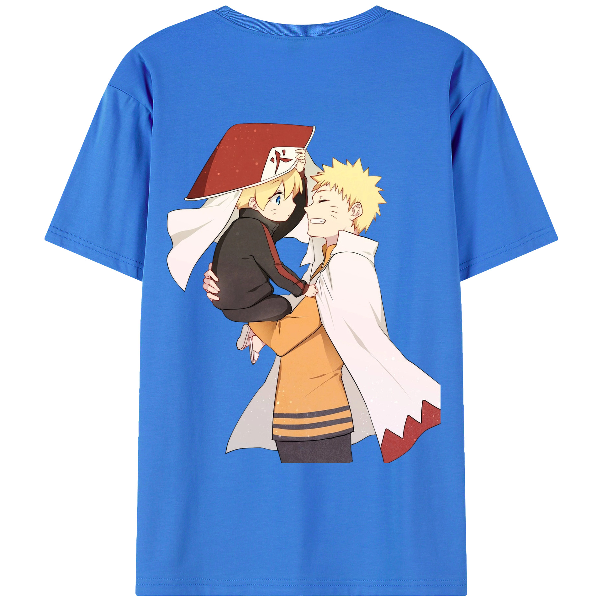 （画像用） NARUTO -ナルト- うずまき ナルト Uzumaki Naruto 綿100％ メンズ半袖Tシャツ（バックプリント） 通気性