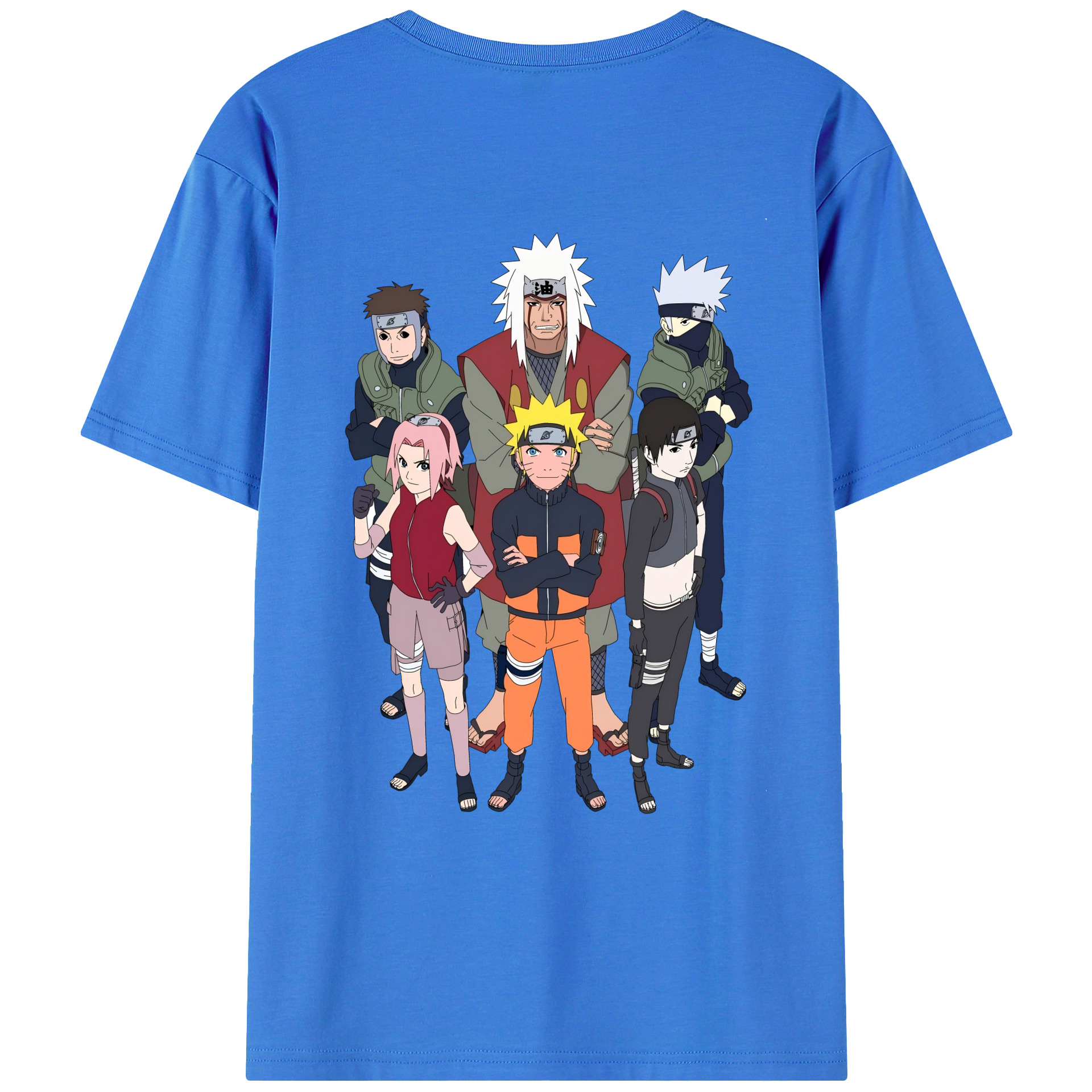 （画像用） NARUTO -ナルト- うずまき ナルト Uzumaki Naruto 綿100％ メンズ半袖Tシャツ（バックプリント） 通気性