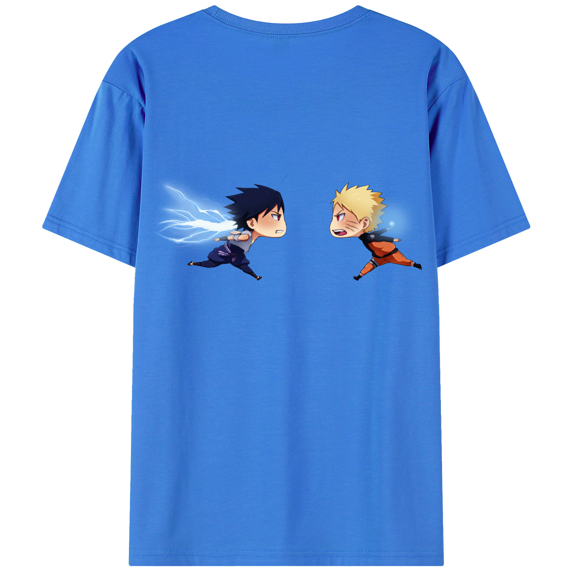 （画像用） NARUTO -ナルト- うずまき ナルト Uzumaki Naruto 綿100％ メンズ半袖Tシャツ（バックプリント） 通気性