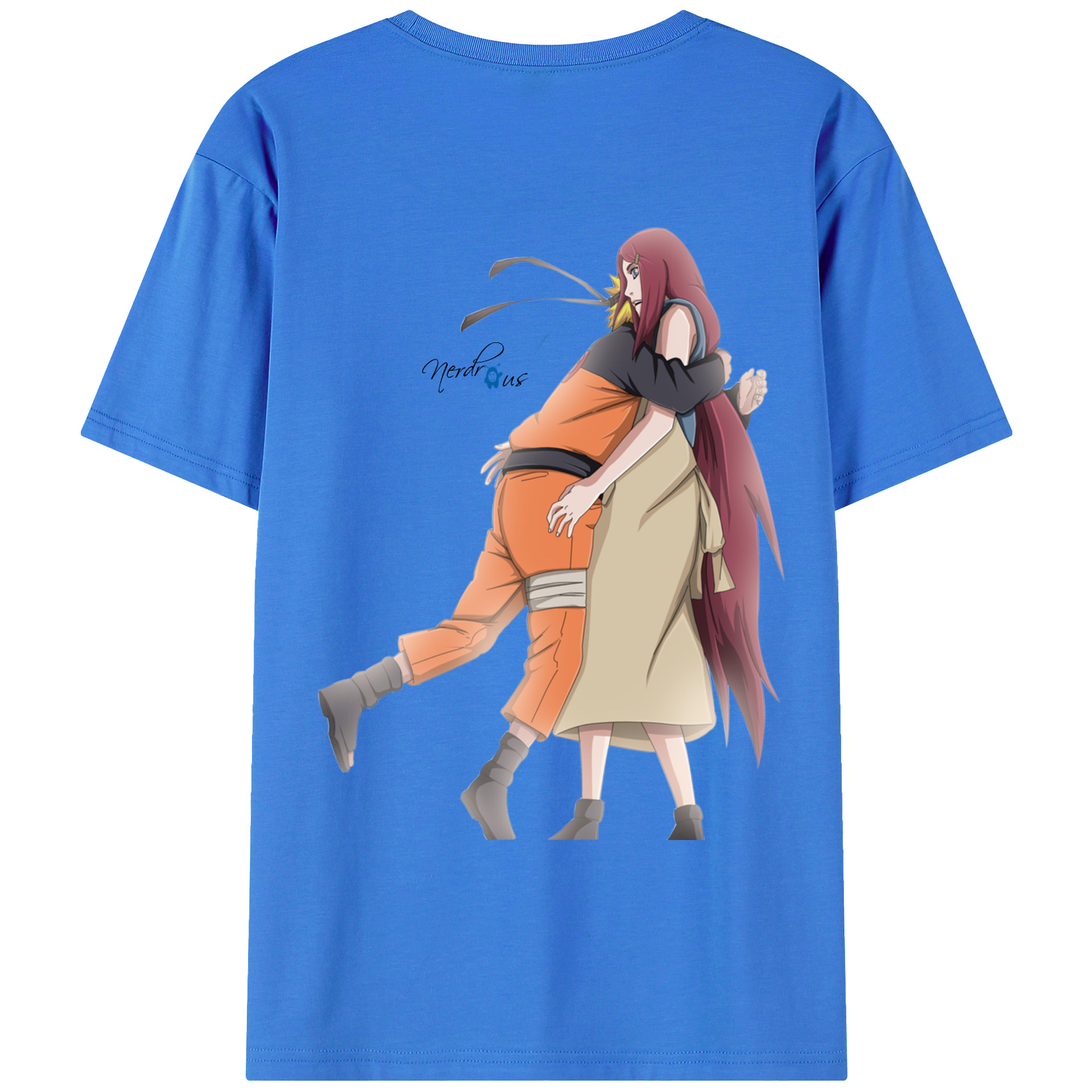 （画像用） NARUTO -ナルト- うずまき ナルト Uzumaki Naruto 綿100％ メンズ半袖Tシャツ（バックプリント） 通気性