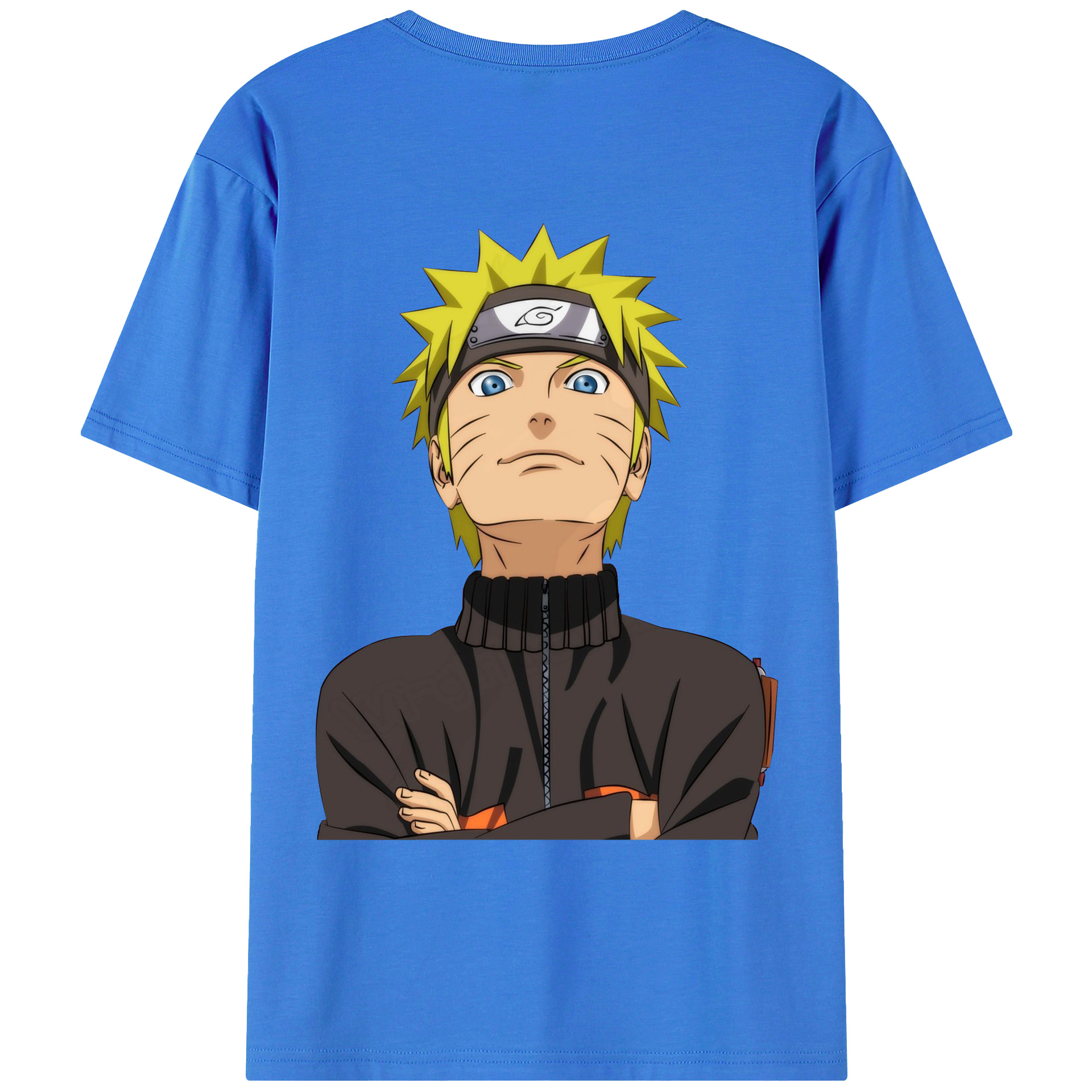 （画像用） NARUTO -ナルト- うずまき ナルト Uzumaki Naruto 綿100％ メンズ半袖Tシャツ（バックプリント） 通気性