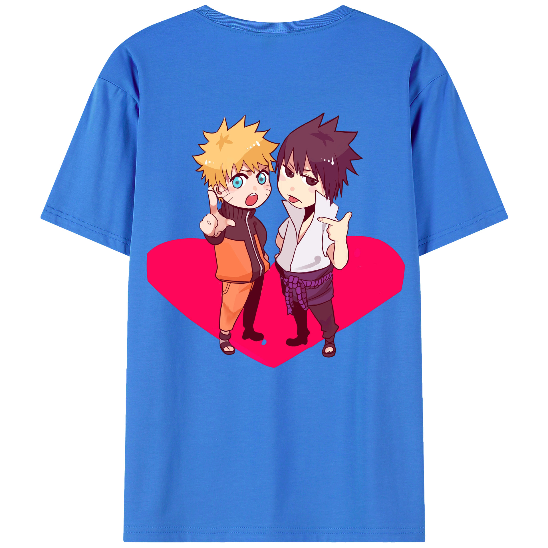 （画像用） NARUTO -ナルト- うずまき ナルト Uzumaki Naruto 綿100％ メンズ半袖Tシャツ（バックプリント） 通気性