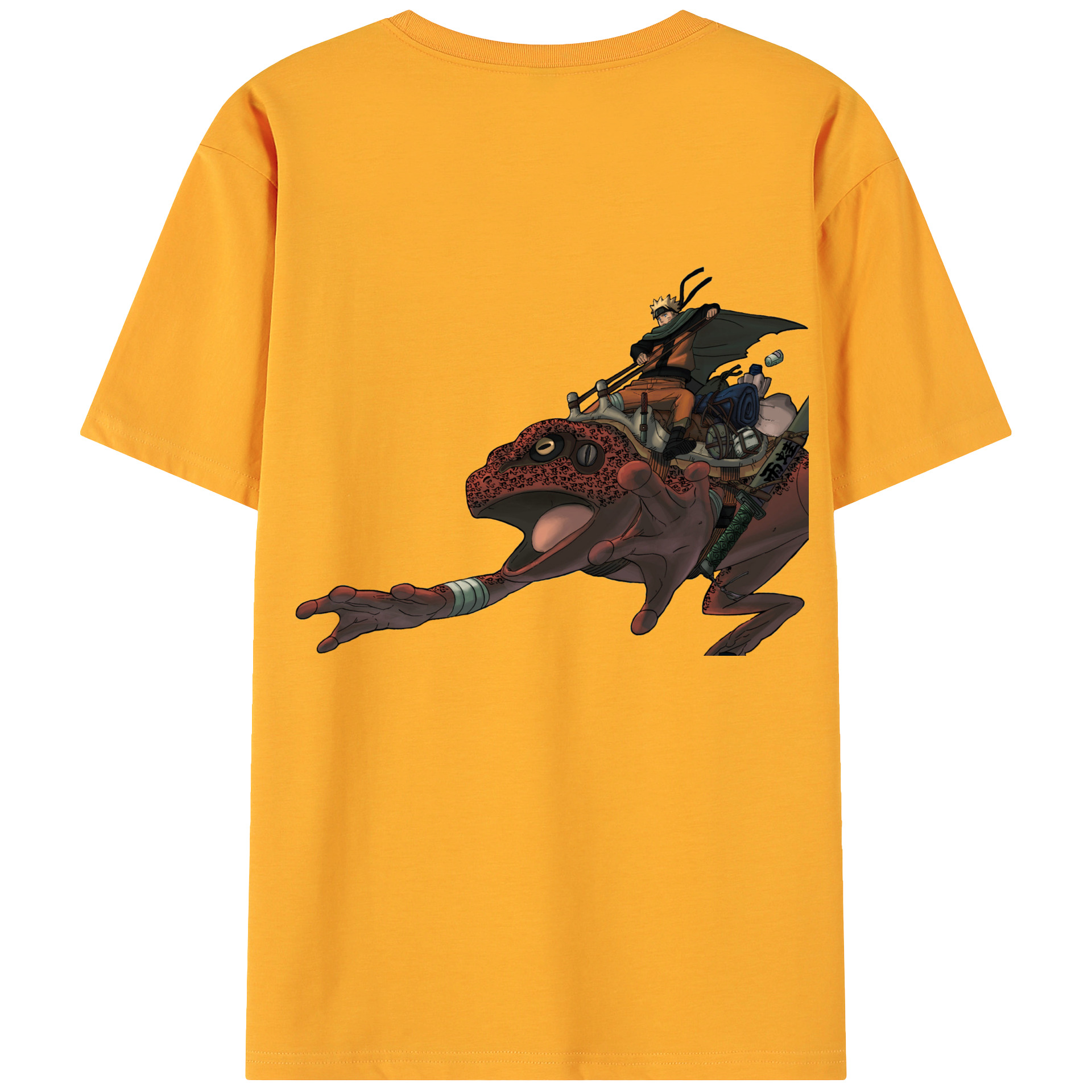 （画像用） NARUTO -ナルト- うずまき ナルト Uzumaki Naruto 綿100％ メンズ半袖Tシャツ（バックプリント） 通気性