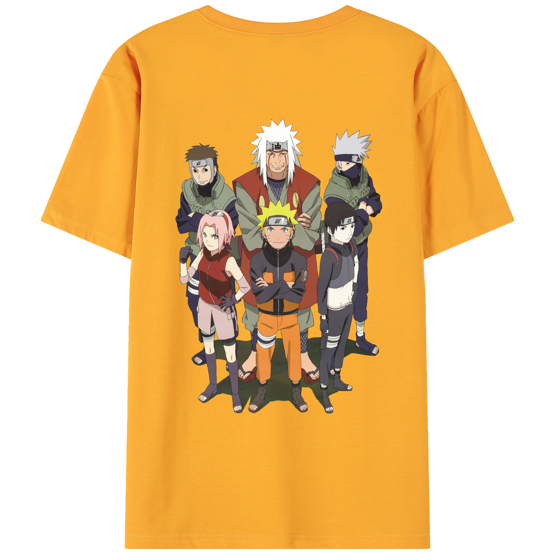 （画像用） NARUTO -ナルト- うずまき ナルト Uzumaki Naruto 綿100％ メンズ半袖Tシャツ（バックプリント） 通気性