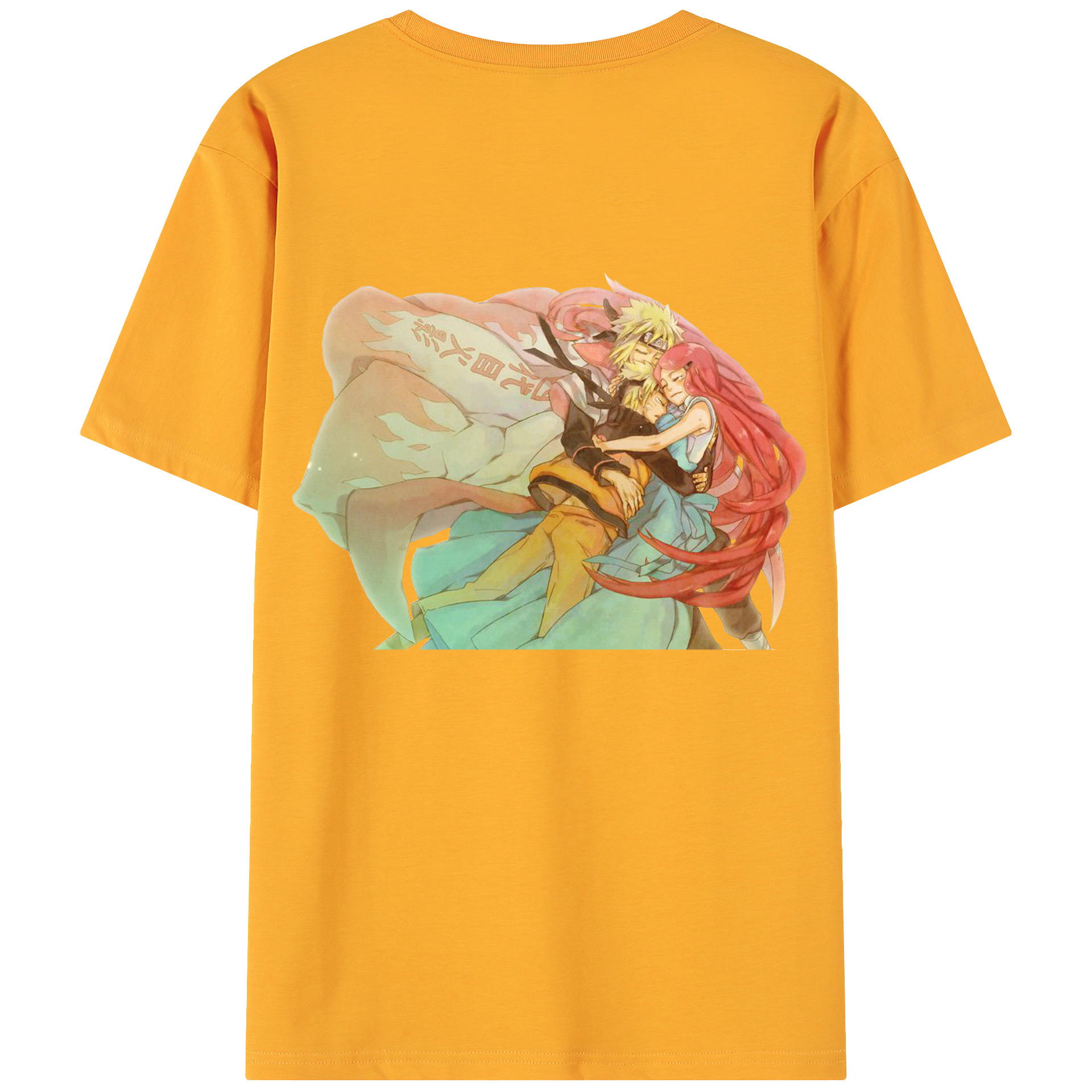 （画像用） NARUTO -ナルト- うずまき ナルト Uzumaki Naruto 綿100％ メンズ半袖Tシャツ（バックプリント） 通気性