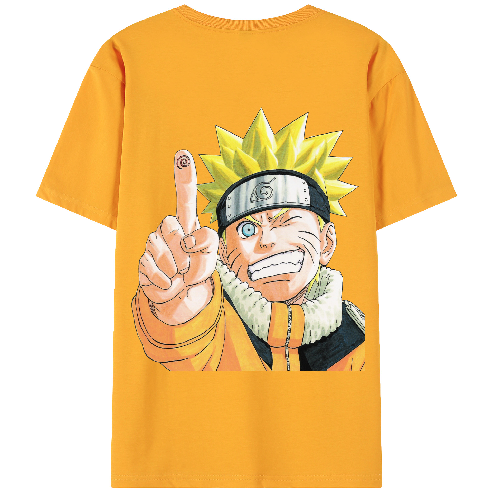 （画像用） NARUTO -ナルト- うずまき ナルト Uzumaki Naruto 綿100％ メンズ半袖Tシャツ（バックプリント） 通気性