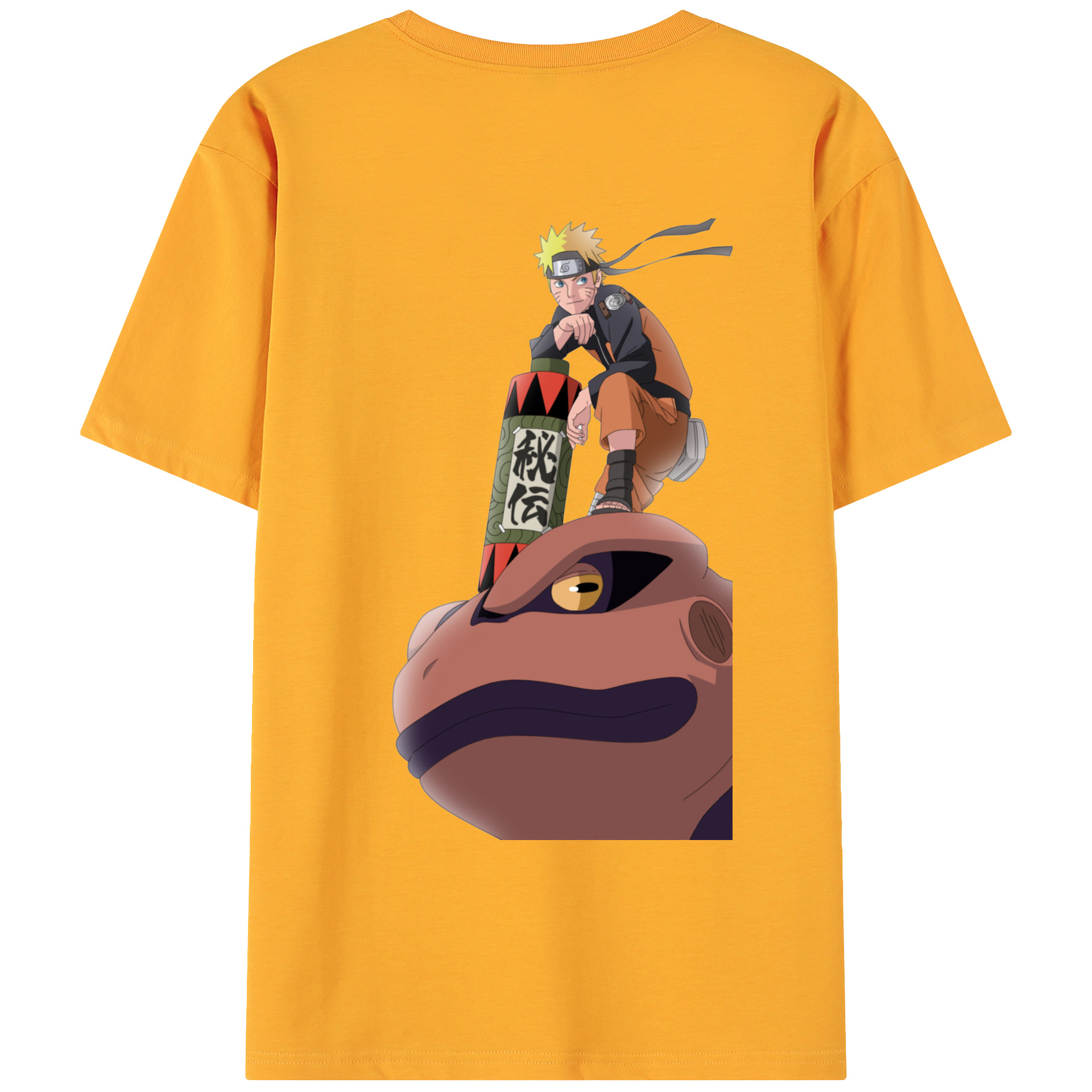 （画像用） NARUTO -ナルト- うずまき ナルト Uzumaki Naruto 綿100％ メンズ半袖Tシャツ（バックプリント） 通気性