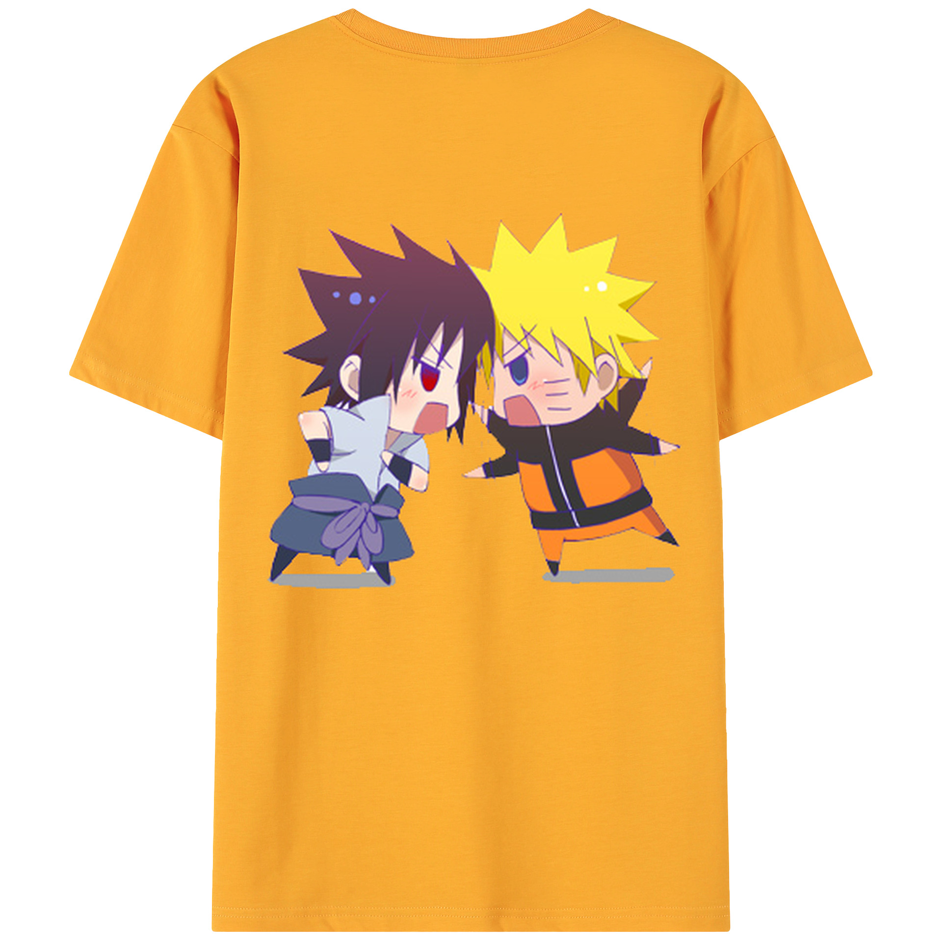 （画像用） NARUTO -ナルト- うずまき ナルト Uzumaki Naruto 綿100％ メンズ半袖Tシャツ（バックプリント） 通気性