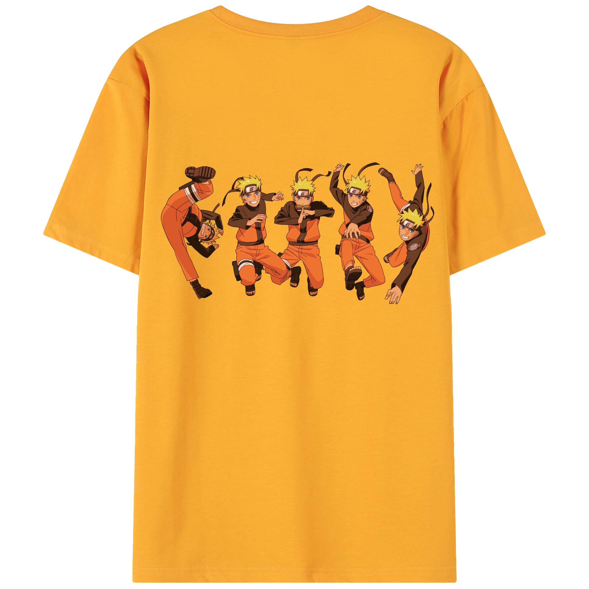 （画像用） NARUTO -ナルト- うずまき ナルト Uzumaki Naruto 綿100％ メンズ半袖Tシャツ（バックプリント） 通気性