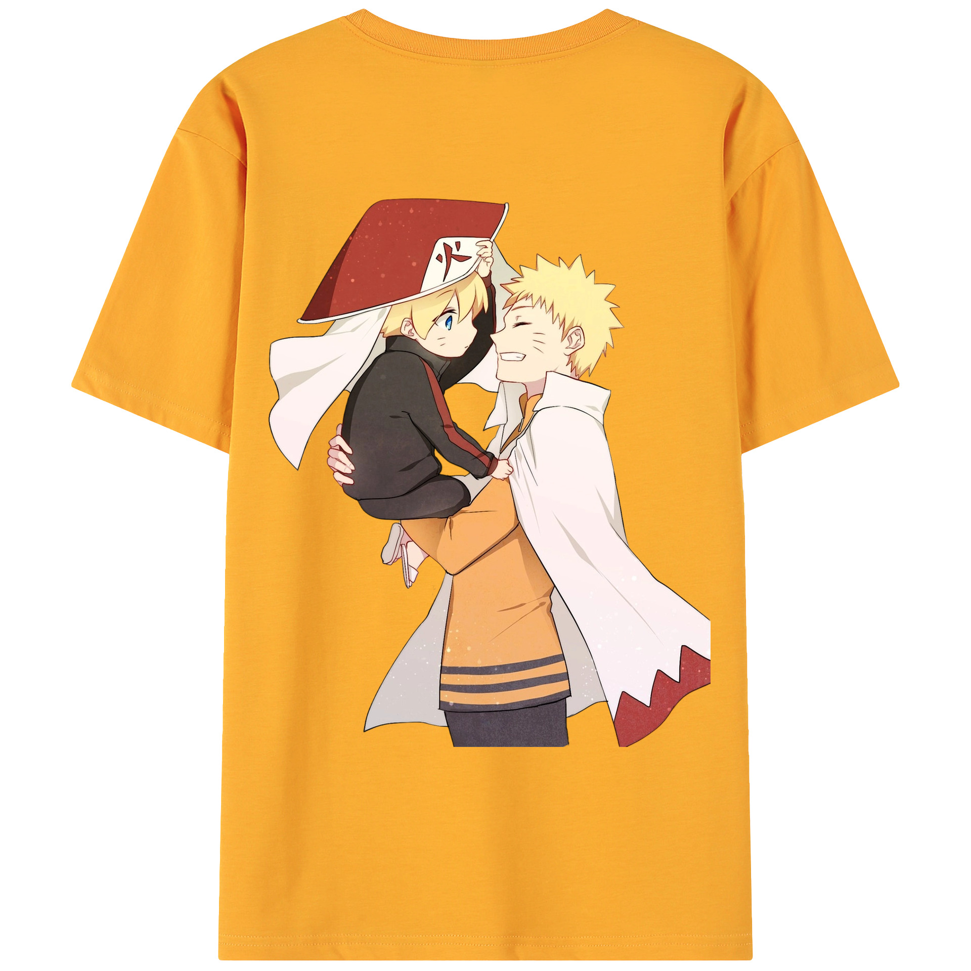 （画像用） NARUTO -ナルト- うずまき ナルト Uzumaki Naruto 綿100％ メンズ半袖Tシャツ（バックプリント） 通気性