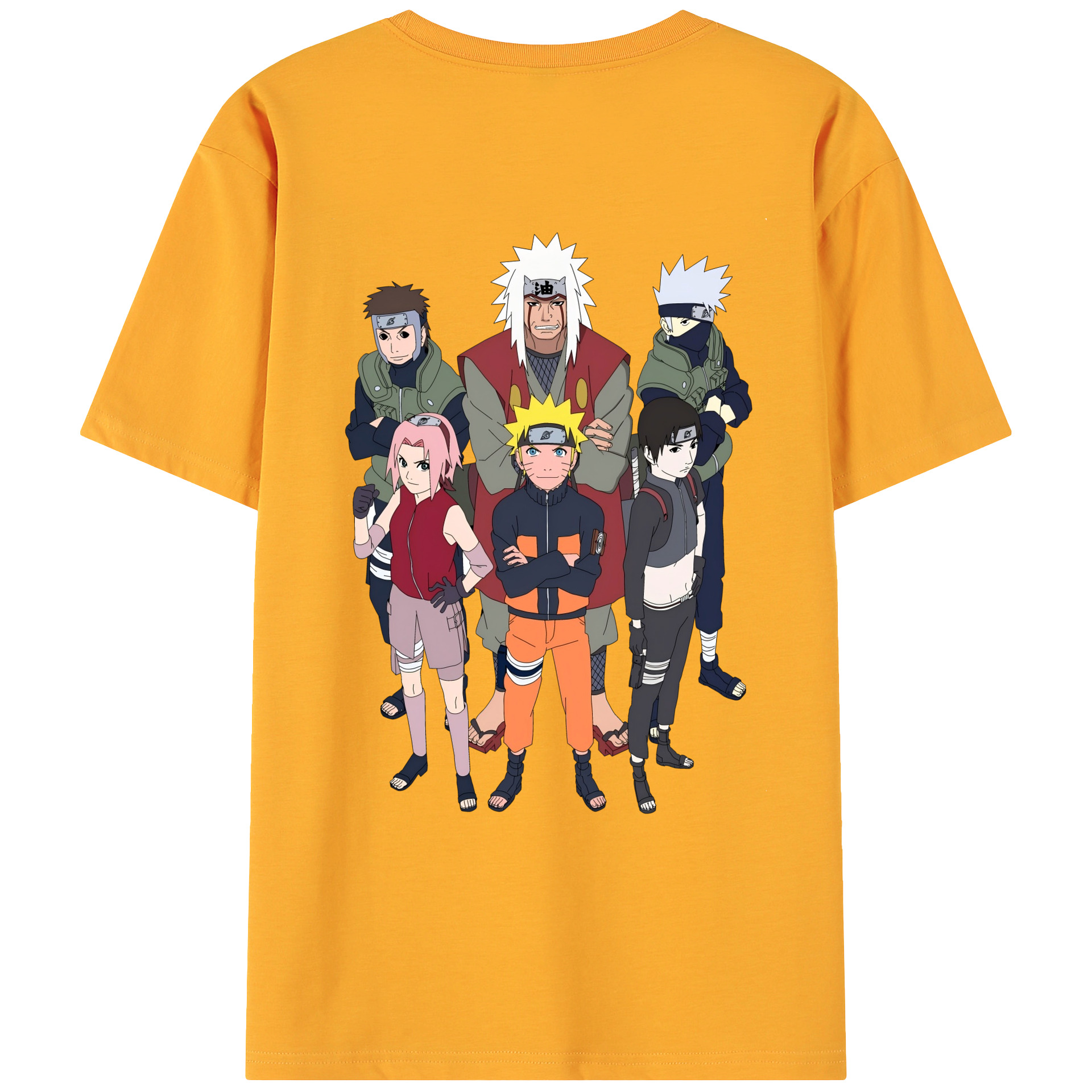 （画像用） NARUTO -ナルト- うずまき ナルト Uzumaki Naruto 綿100％ メンズ半袖Tシャツ（バックプリント） 通気性