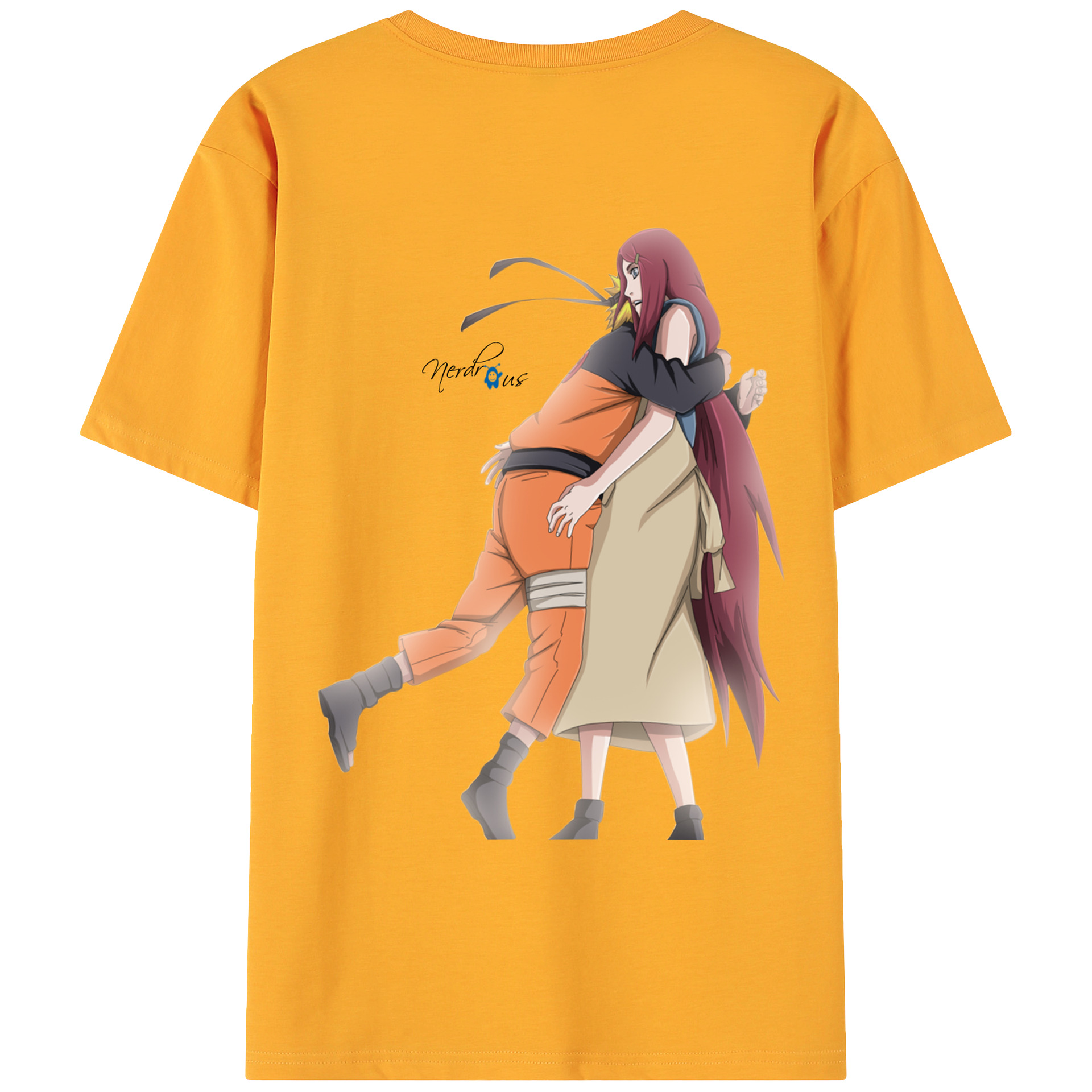 （画像用） NARUTO -ナルト- うずまき ナルト Uzumaki Naruto 綿100％ メンズ半袖Tシャツ（バックプリント） 通気性