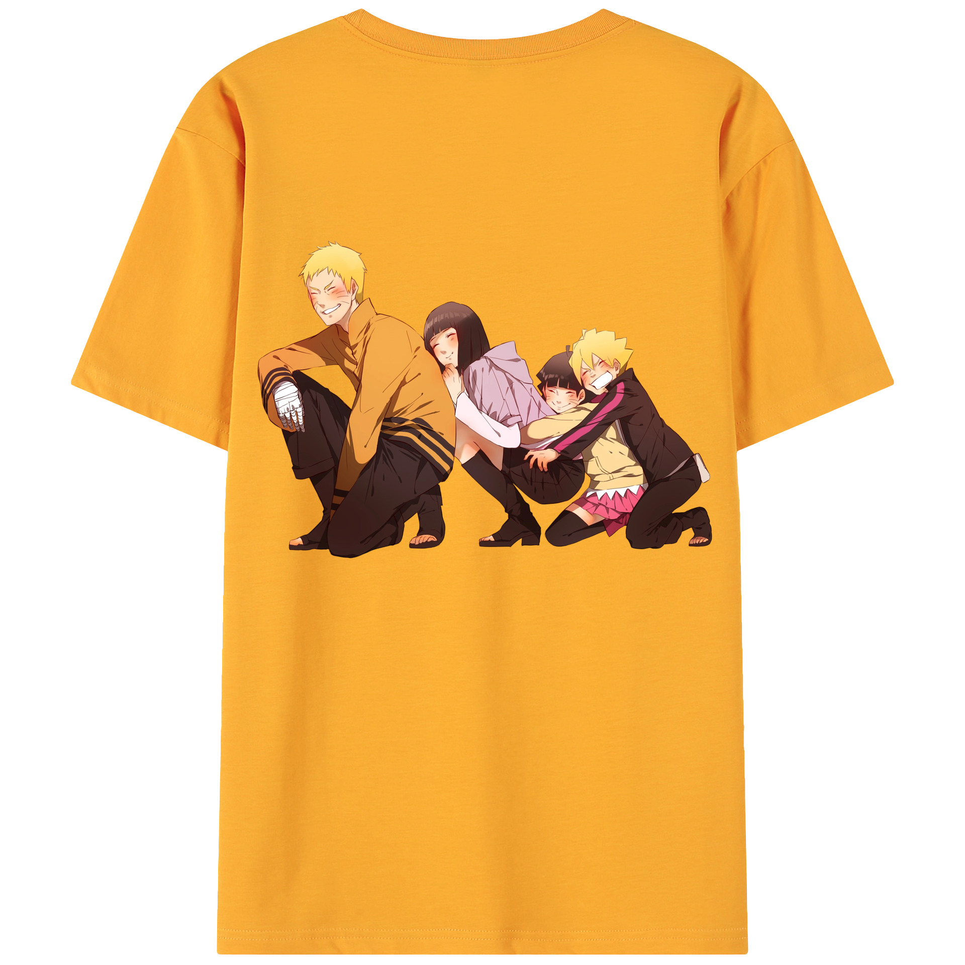 （画像用） NARUTO -ナルト- うずまき ナルト Uzumaki Naruto 綿100％ メンズ半袖Tシャツ（バックプリント） 通気性
