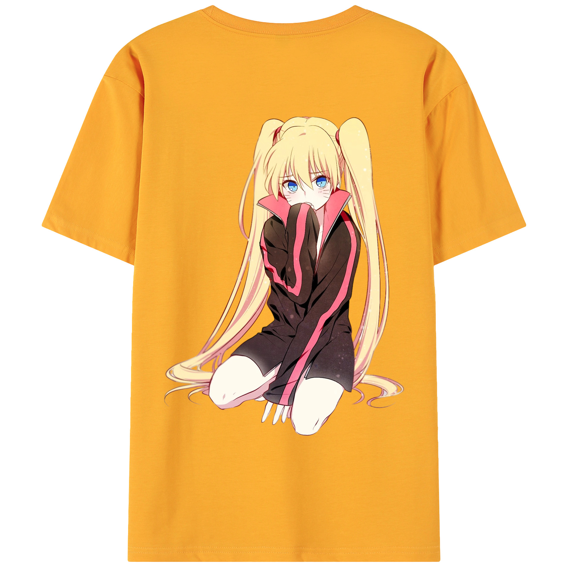 （画像用） NARUTO -ナルト- うずまき ナルト Uzumaki Naruto 綿100％ メンズ半袖Tシャツ（バックプリント） 通気性