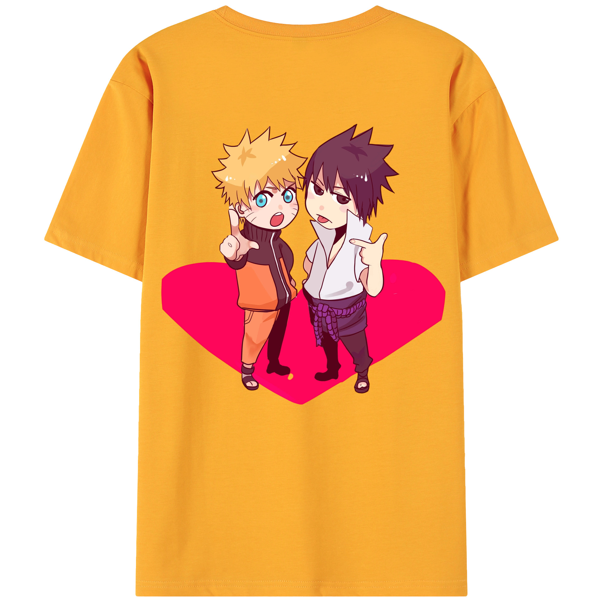 （画像用） NARUTO -ナルト- うずまき ナルト Uzumaki Naruto 綿100％ メンズ半袖Tシャツ（バックプリント） 通気性