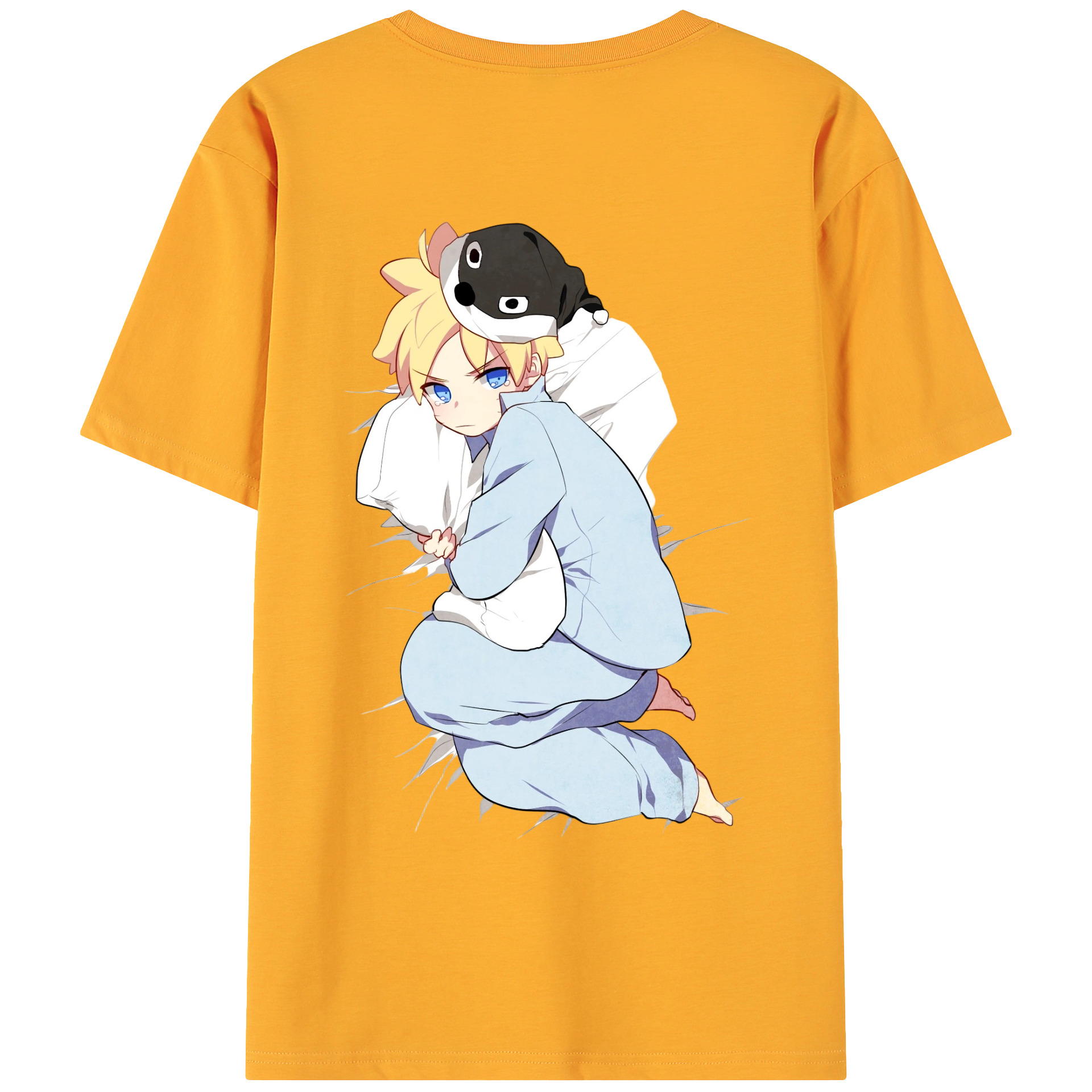 （画像用） NARUTO -ナルト- うずまき ナルト Uzumaki Naruto 綿100％ メンズ半袖Tシャツ（バックプリント） 通気性
