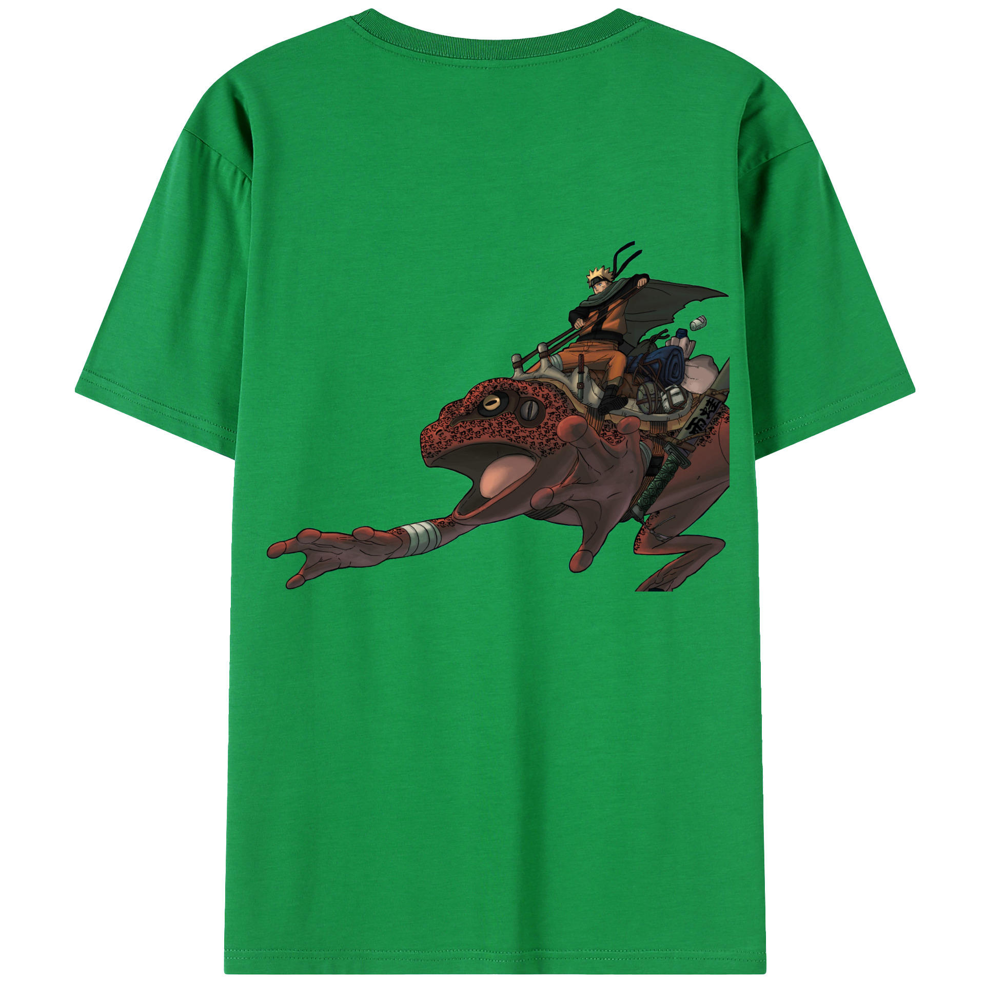 （画像用） NARUTO -ナルト- うずまき ナルト Uzumaki Naruto 綿100％ メンズ半袖Tシャツ（バックプリント） 通気性