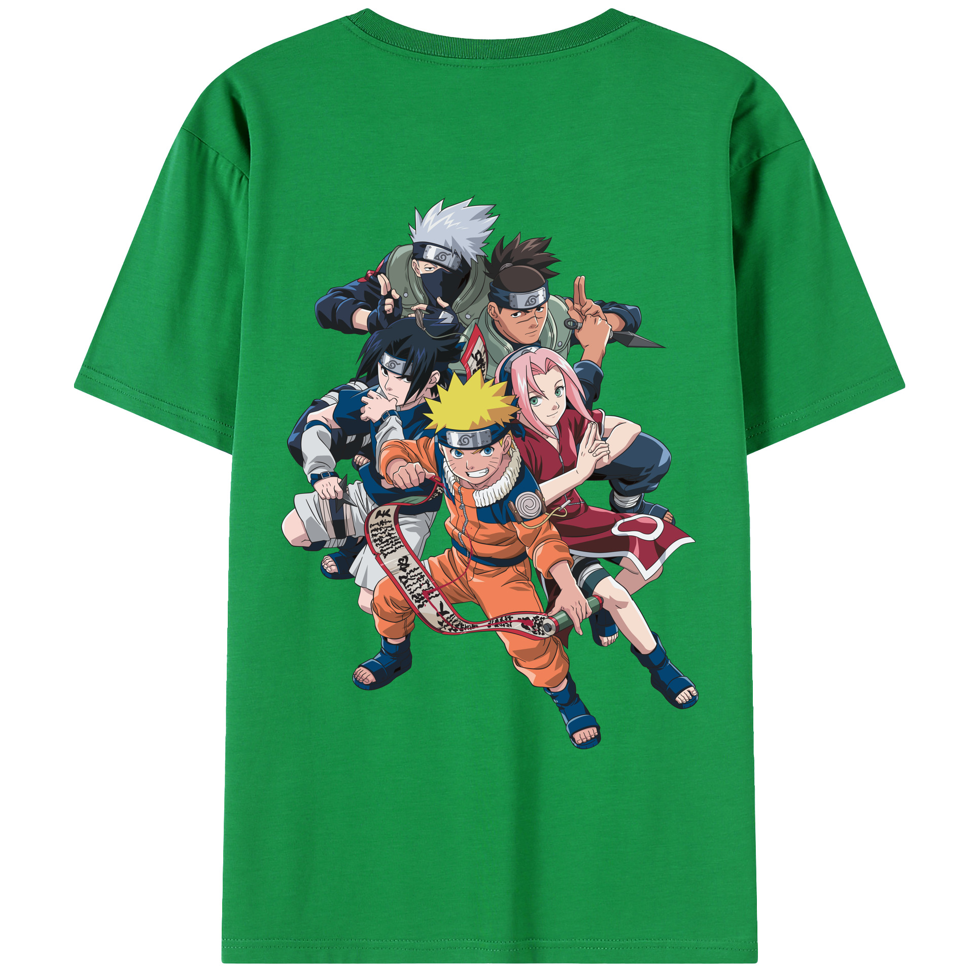 （画像用） NARUTO -ナルト- うずまき ナルト Uzumaki Naruto 綿100％ メンズ半袖Tシャツ（バックプリント） 通気性