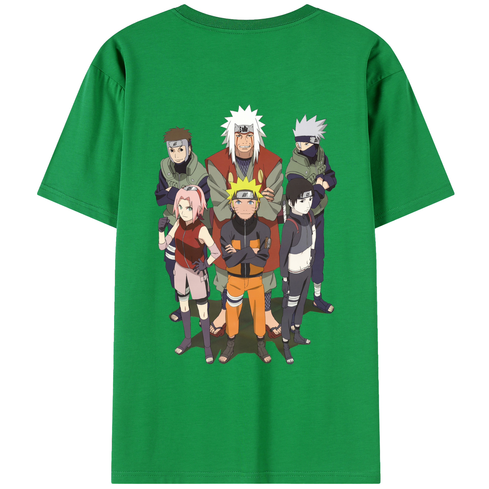 （画像用） NARUTO -ナルト- うずまき ナルト Uzumaki Naruto 綿100％ メンズ半袖Tシャツ（バックプリント） 通気性