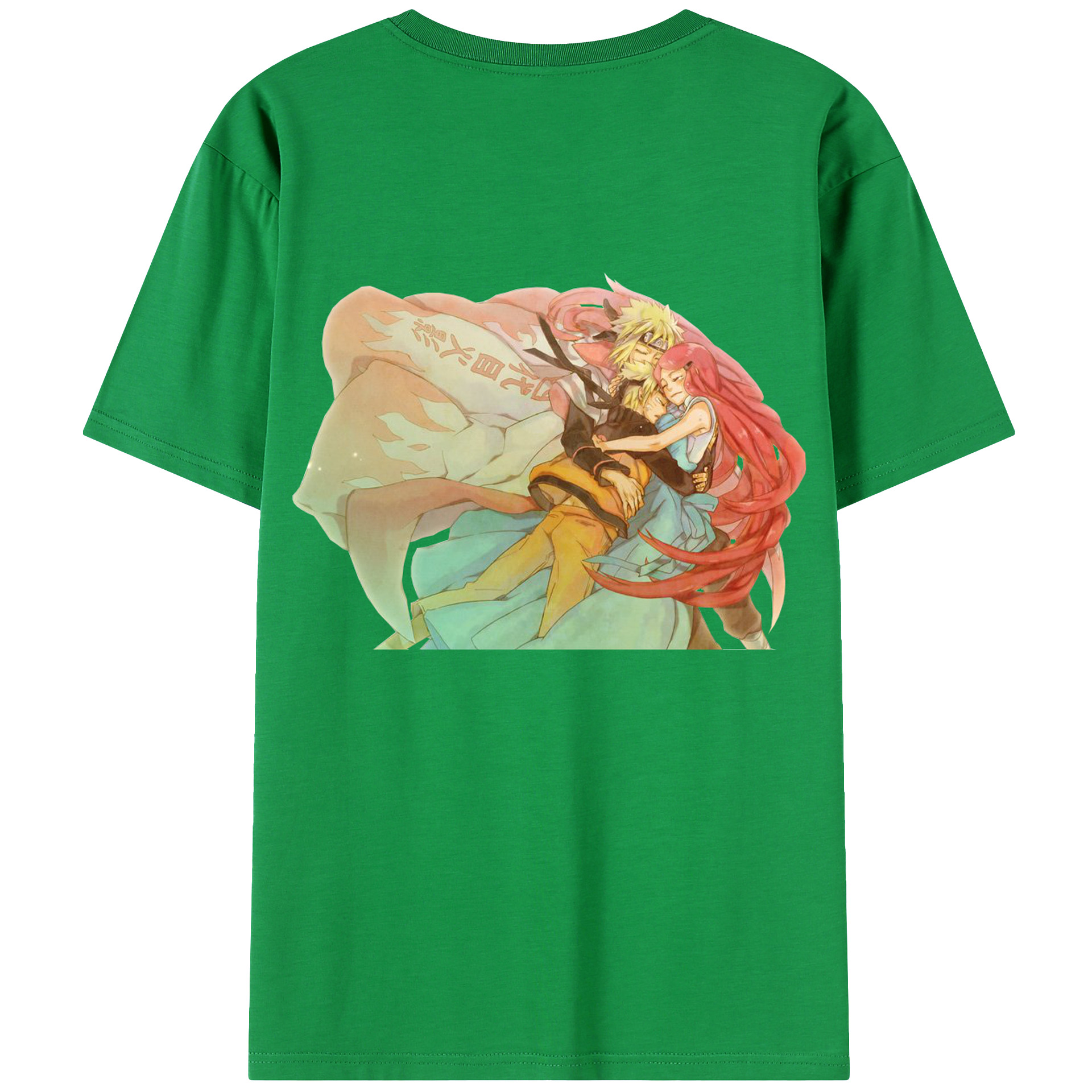 （画像用） NARUTO -ナルト- うずまき ナルト Uzumaki Naruto 綿100％ メンズ半袖Tシャツ（バックプリント） 通気性