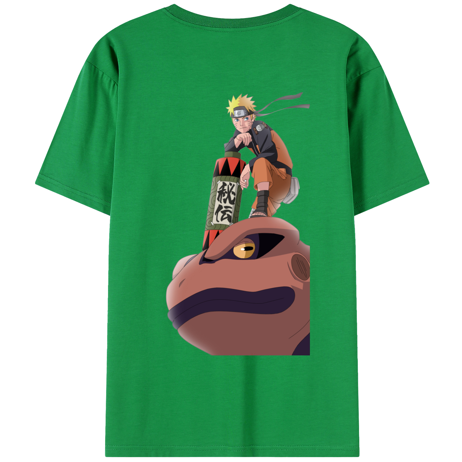 （画像用） NARUTO -ナルト- うずまき ナルト Uzumaki Naruto 綿100％ メンズ半袖Tシャツ（バックプリント） 通気性