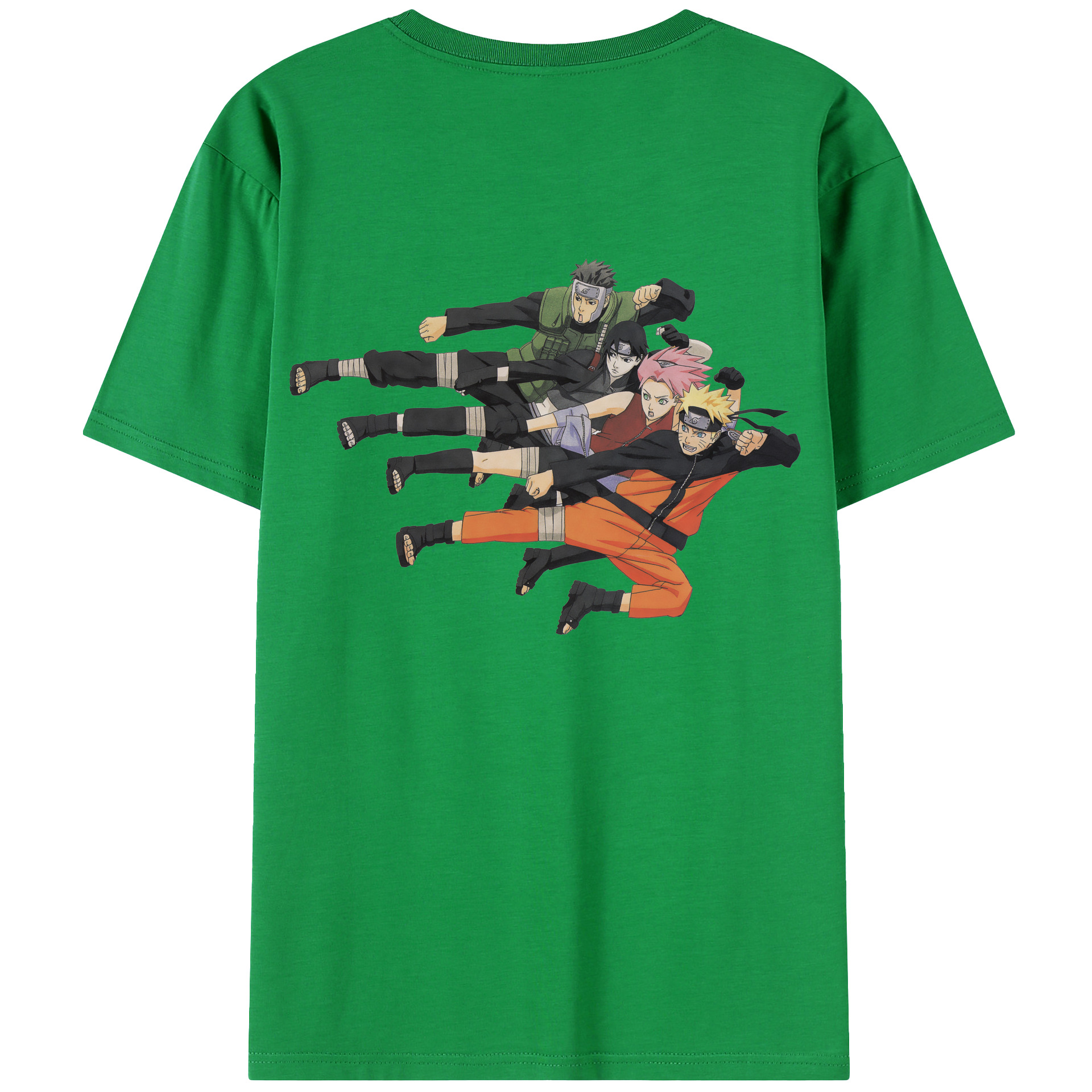 （画像用） NARUTO -ナルト- うずまき ナルト Uzumaki Naruto 綿100％ メンズ半袖Tシャツ（バックプリント） 通気性
