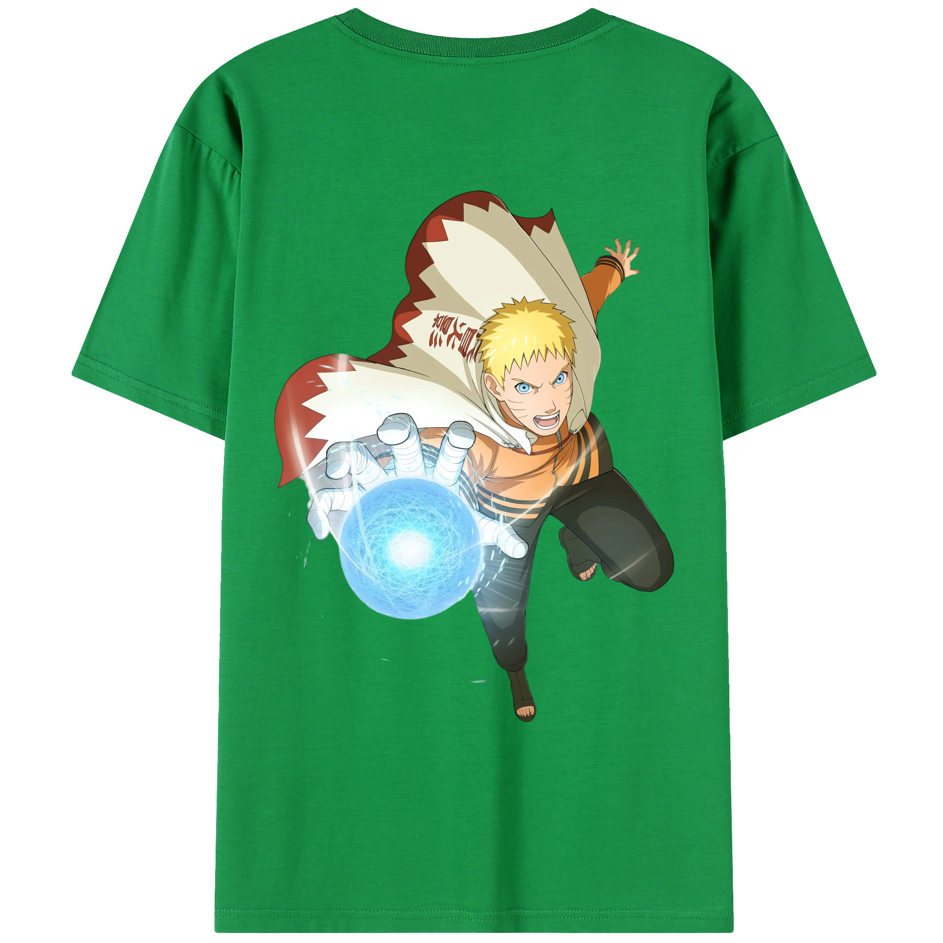 （画像用） NARUTO -ナルト- うずまき ナルト Uzumaki Naruto 綿100％ メンズ半袖Tシャツ（バックプリント） 通気性