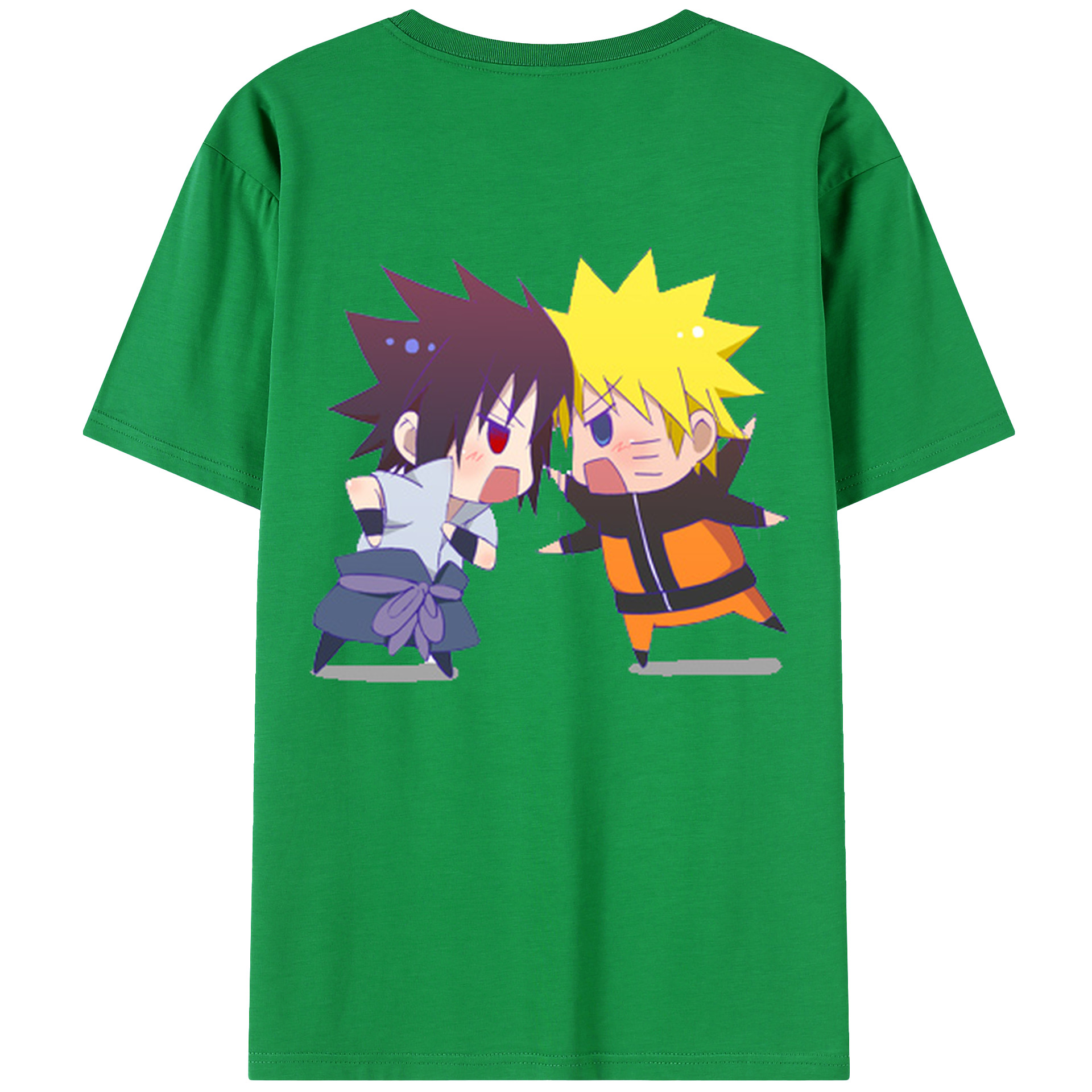 （画像用） NARUTO -ナルト- うずまき ナルト Uzumaki Naruto 綿100％ メンズ半袖Tシャツ（バックプリント） 通気性