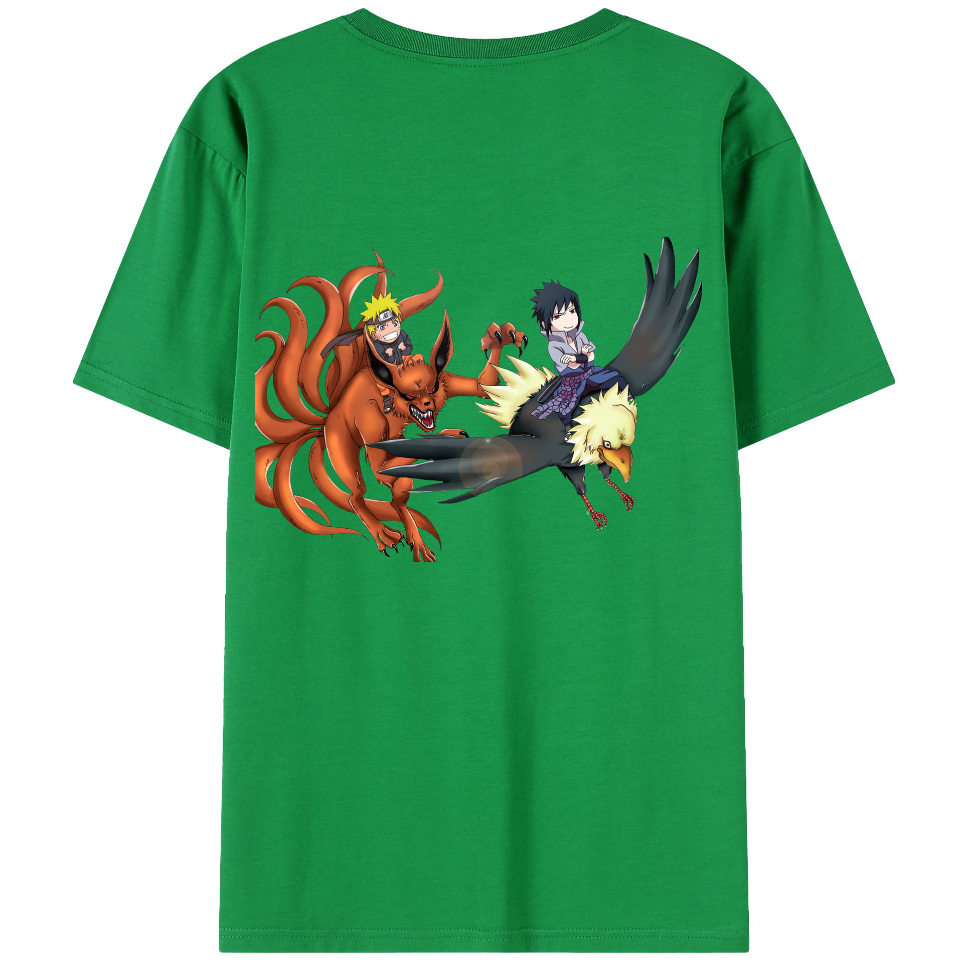 （画像用） NARUTO -ナルト- うずまき ナルト Uzumaki Naruto 綿100％ メンズ半袖Tシャツ（バックプリント） 通気性