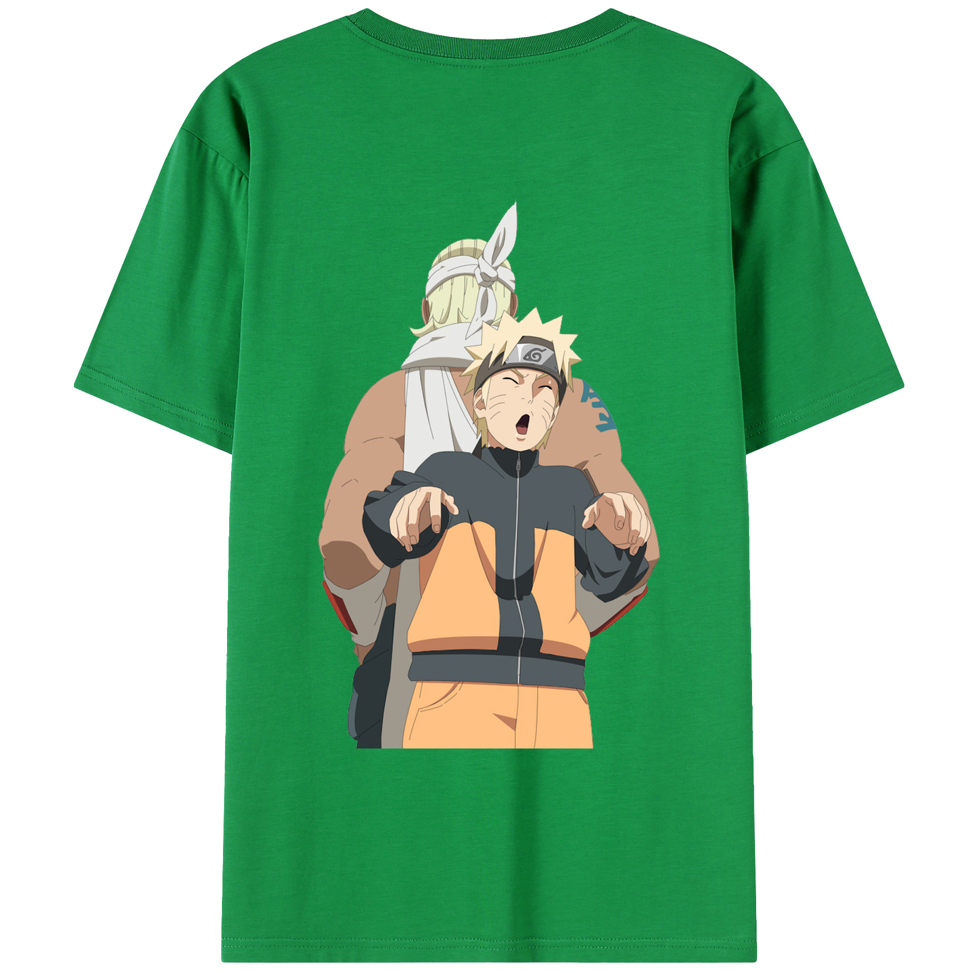 （画像用） NARUTO -ナルト- うずまき ナルト Uzumaki Naruto 綿100％ メンズ半袖Tシャツ（バックプリント） 通気性