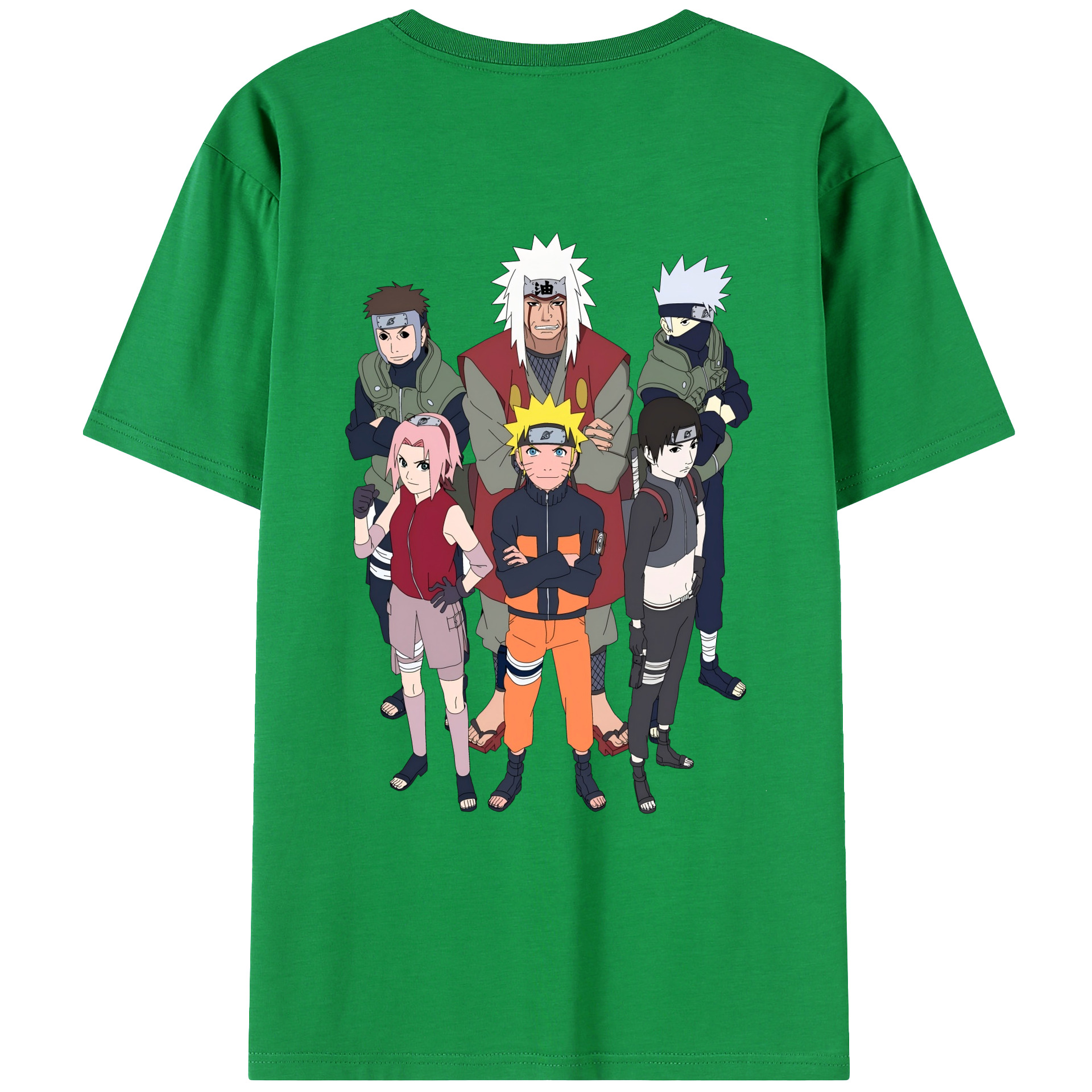 （画像用） NARUTO -ナルト- うずまき ナルト Uzumaki Naruto 綿100％ メンズ半袖Tシャツ（バックプリント） 通気性