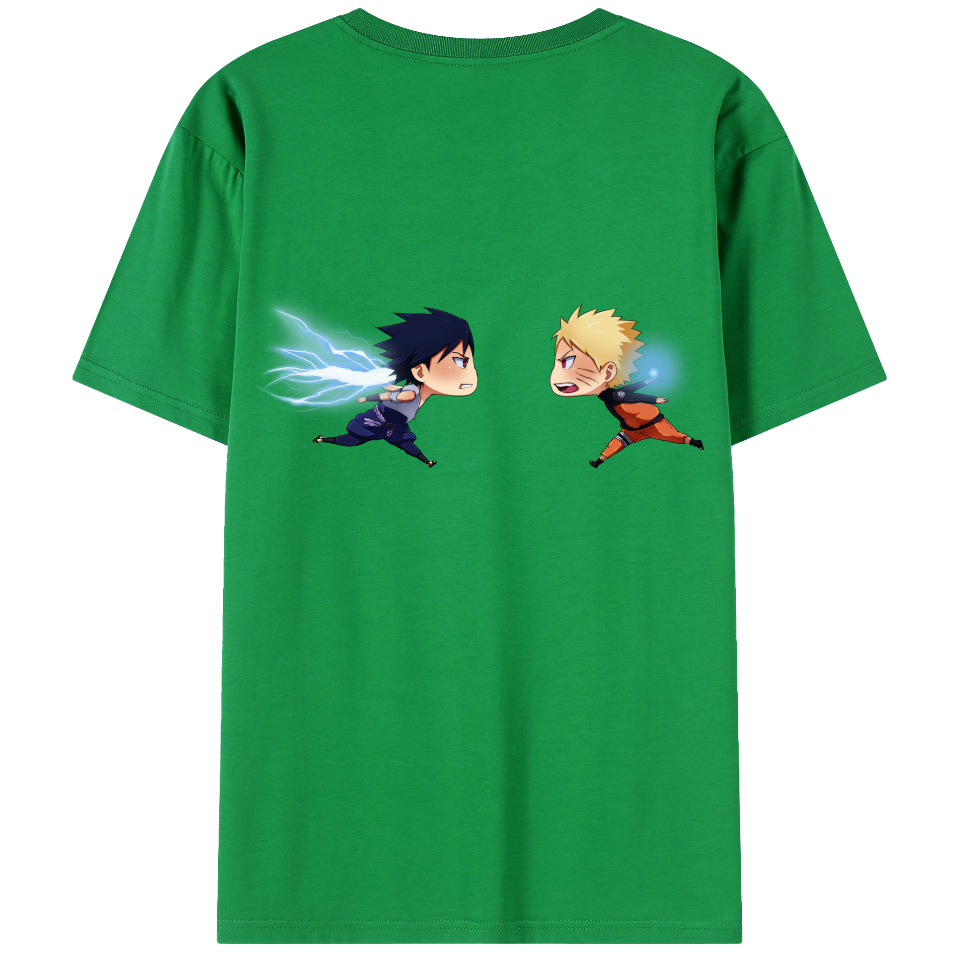 （画像用） NARUTO -ナルト- うずまき ナルト Uzumaki Naruto 綿100％ メンズ半袖Tシャツ（バックプリント） 通気性