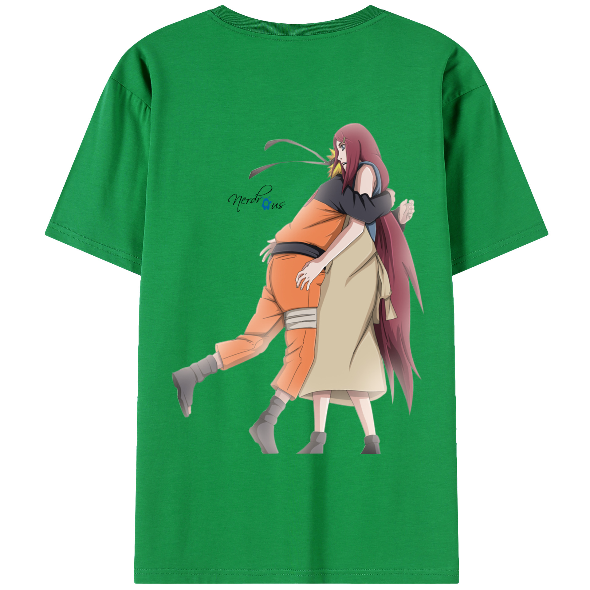 （画像用） NARUTO -ナルト- うずまき ナルト Uzumaki Naruto 綿100％ メンズ半袖Tシャツ（バックプリント） 通気性