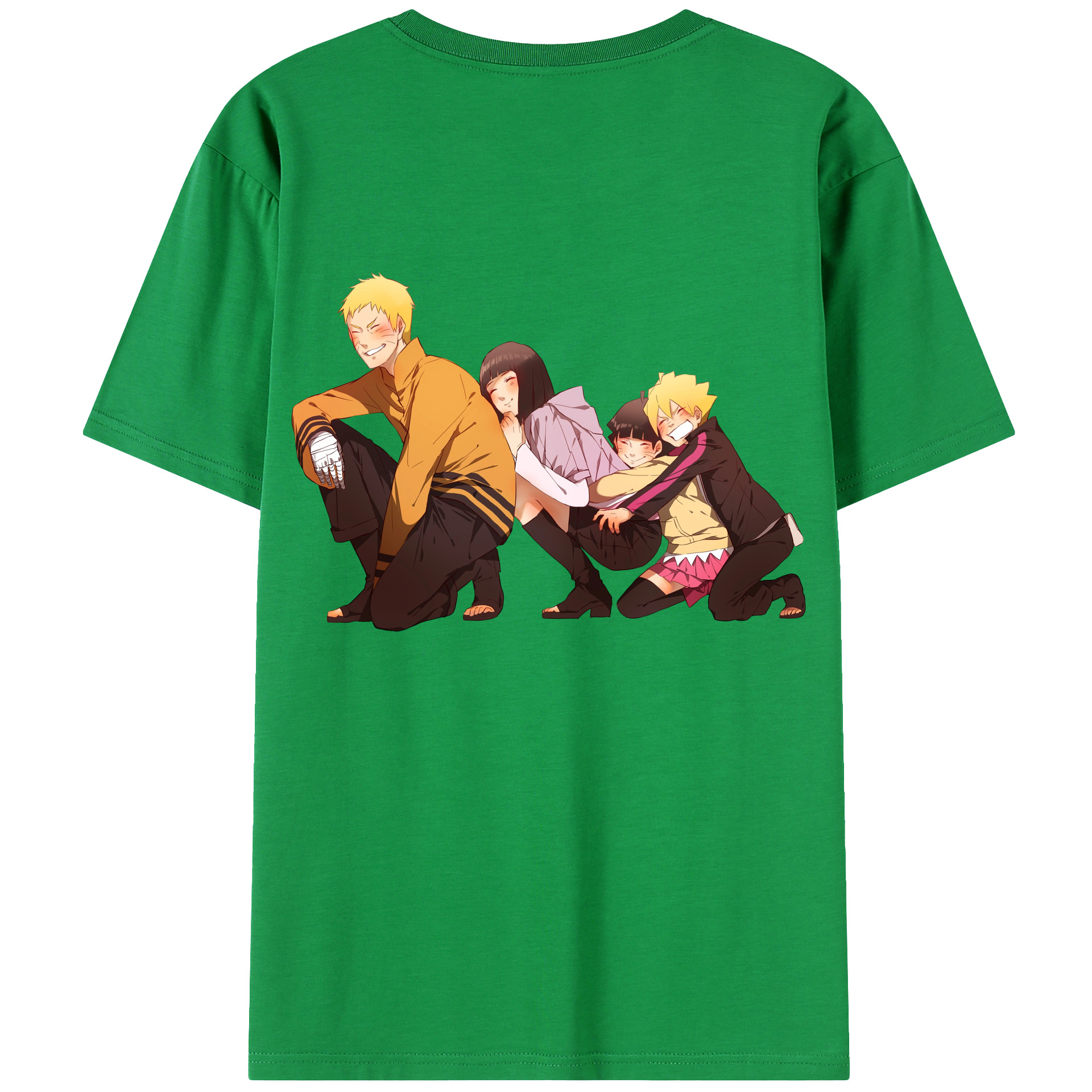 （画像用） NARUTO -ナルト- うずまき ナルト Uzumaki Naruto 綿100％ メンズ半袖Tシャツ（バックプリント） 通気性