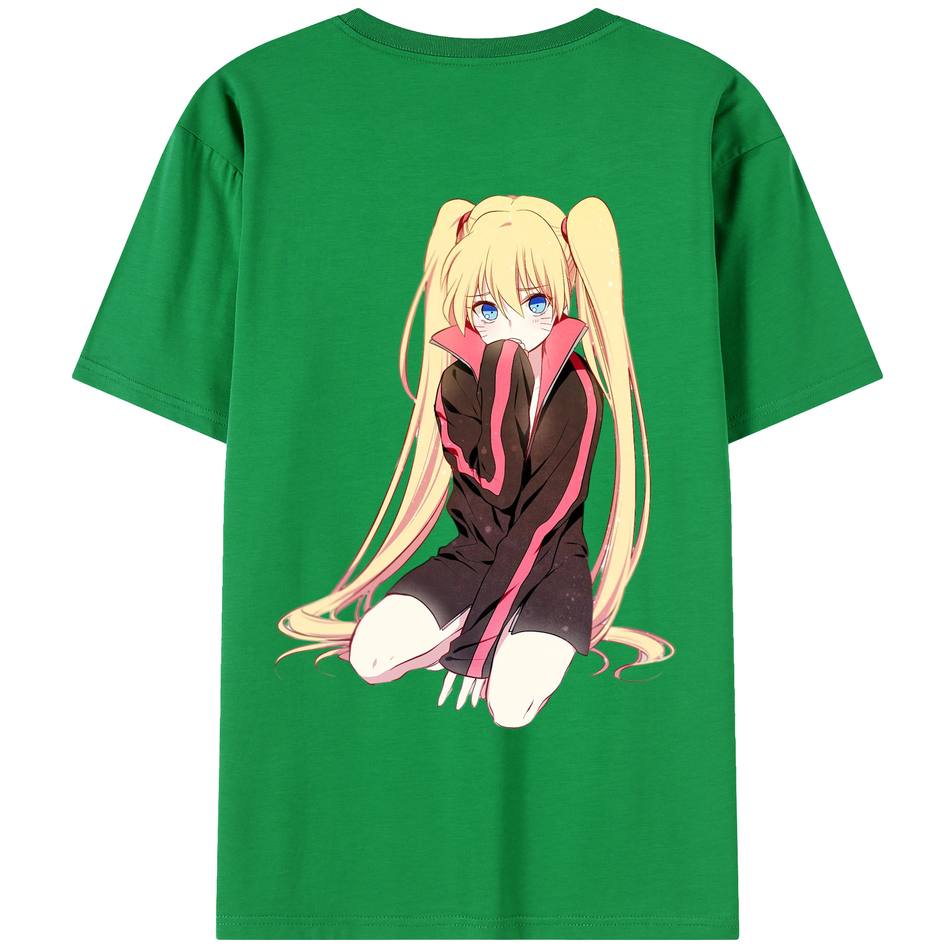 （画像用） NARUTO -ナルト- うずまき ナルト Uzumaki Naruto 綿100％ メンズ半袖Tシャツ（バックプリント） 通気性